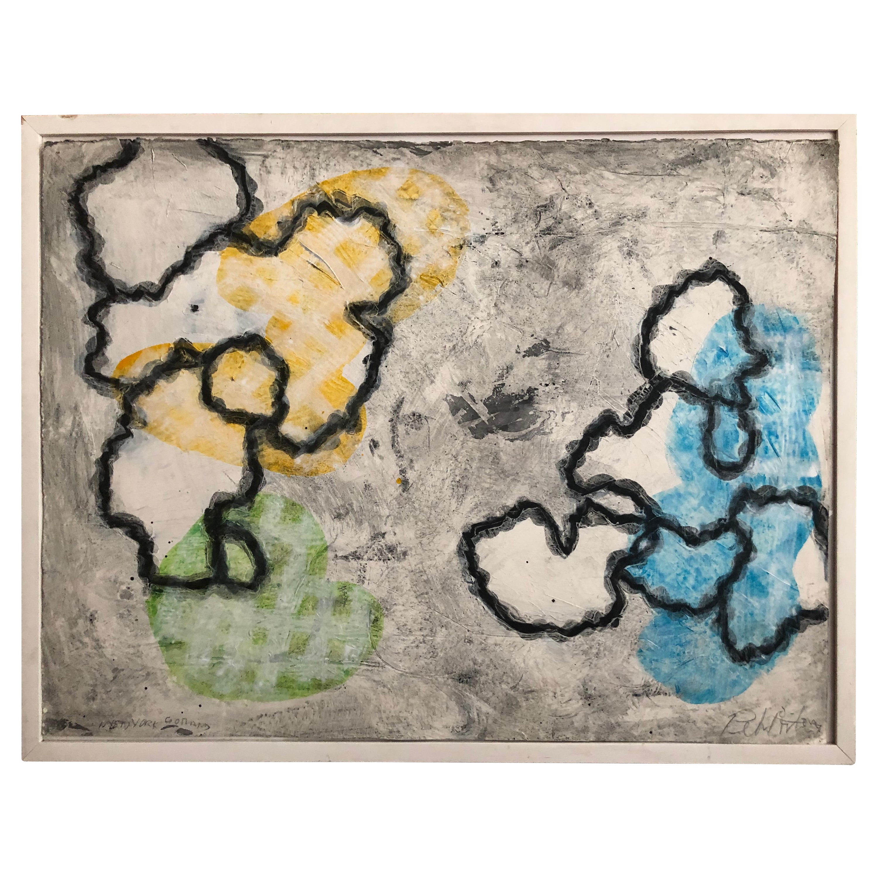Peter Astrom "Sea Creature 2" Swedish Abstract Expressionist Painting