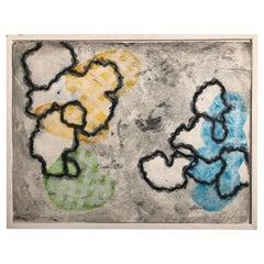 Peter Astrom "Criatura marina 2" Pintura expresionista abstracta sueca