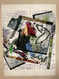 Impression au collage photo expressionniste abstrait sans titre de Peter Astrom, « Untitled 1 »