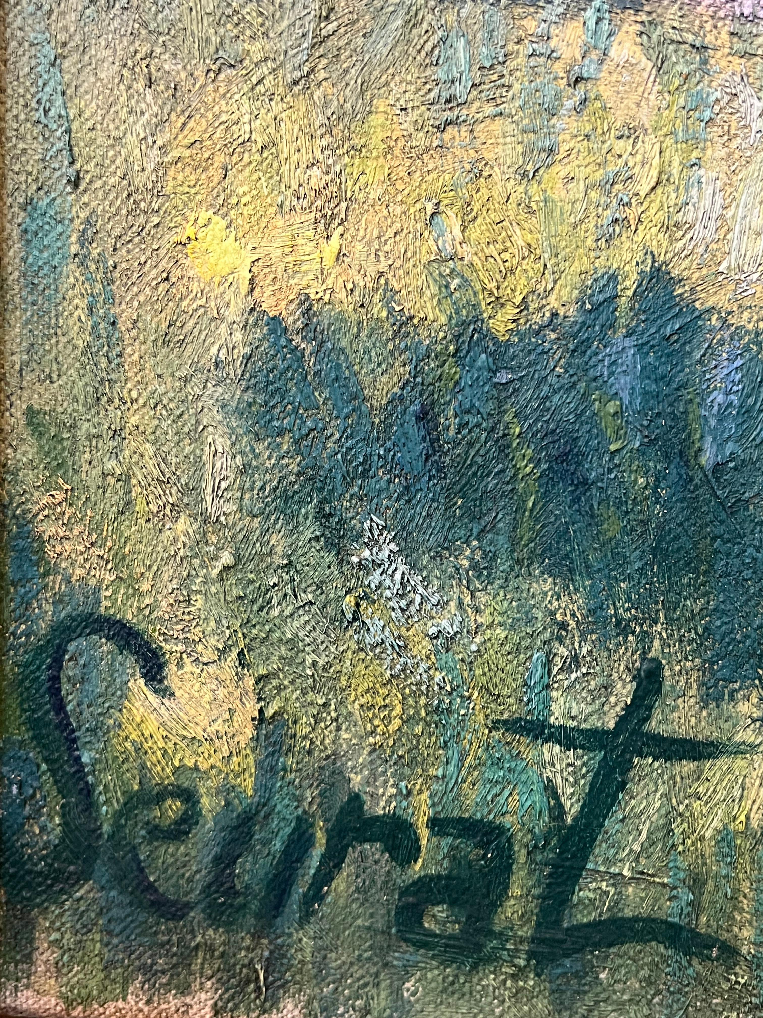 Enorme cuadro al óleo según Bañistas en Asnieres de Seurat en venta 4