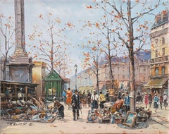 'La Bastille et son Marche', Paris Boulevarde with Street Market
