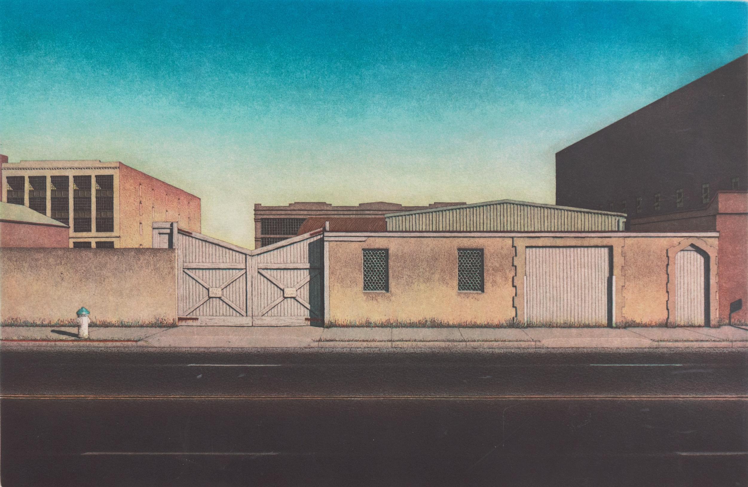 Landscape Print Peter Baczek - Complexe industriel