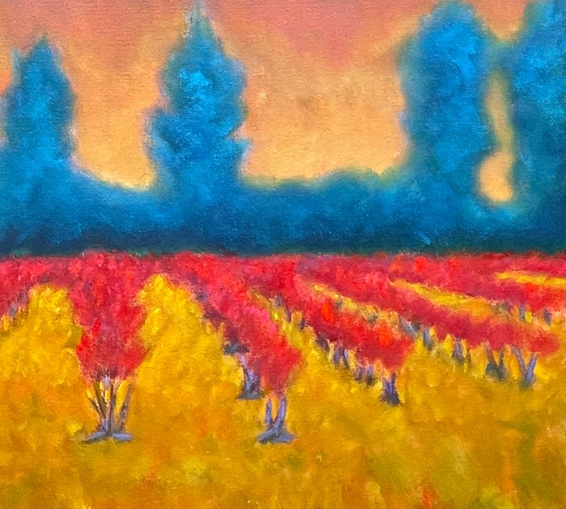 Blueberry Meadow  Oil /Canvas  Landscape Light & Color Pastures  New England  - American Impressionist Painting by Peter Batchelder