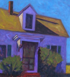Porte moustiquaire  Huile / toile  Paysage  Architecture claire et couleur   Nouvelle Angleterre 
