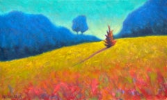 Upland Fir 2 – Öl auf Leinwand, Landschaft, Licht und Farbe, Pastelltöne aus New England