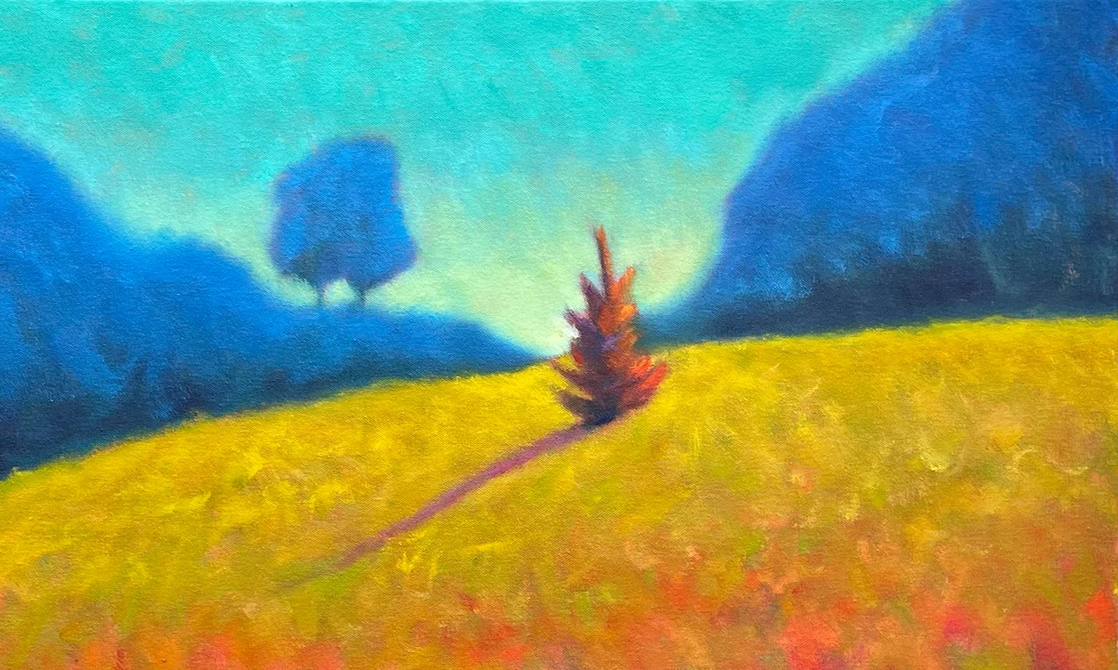 Upland Fir  Oil /Canvas  Landscape  Light & Color   New England  - Painting by Peter Batchelder