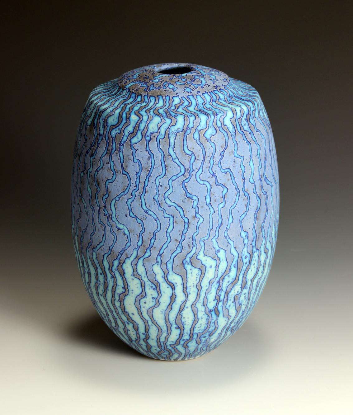 Peter Beard. A Vase in a Cobalt Wax resist glaze

22 cm high, 15 cm wide
 
2022
 
