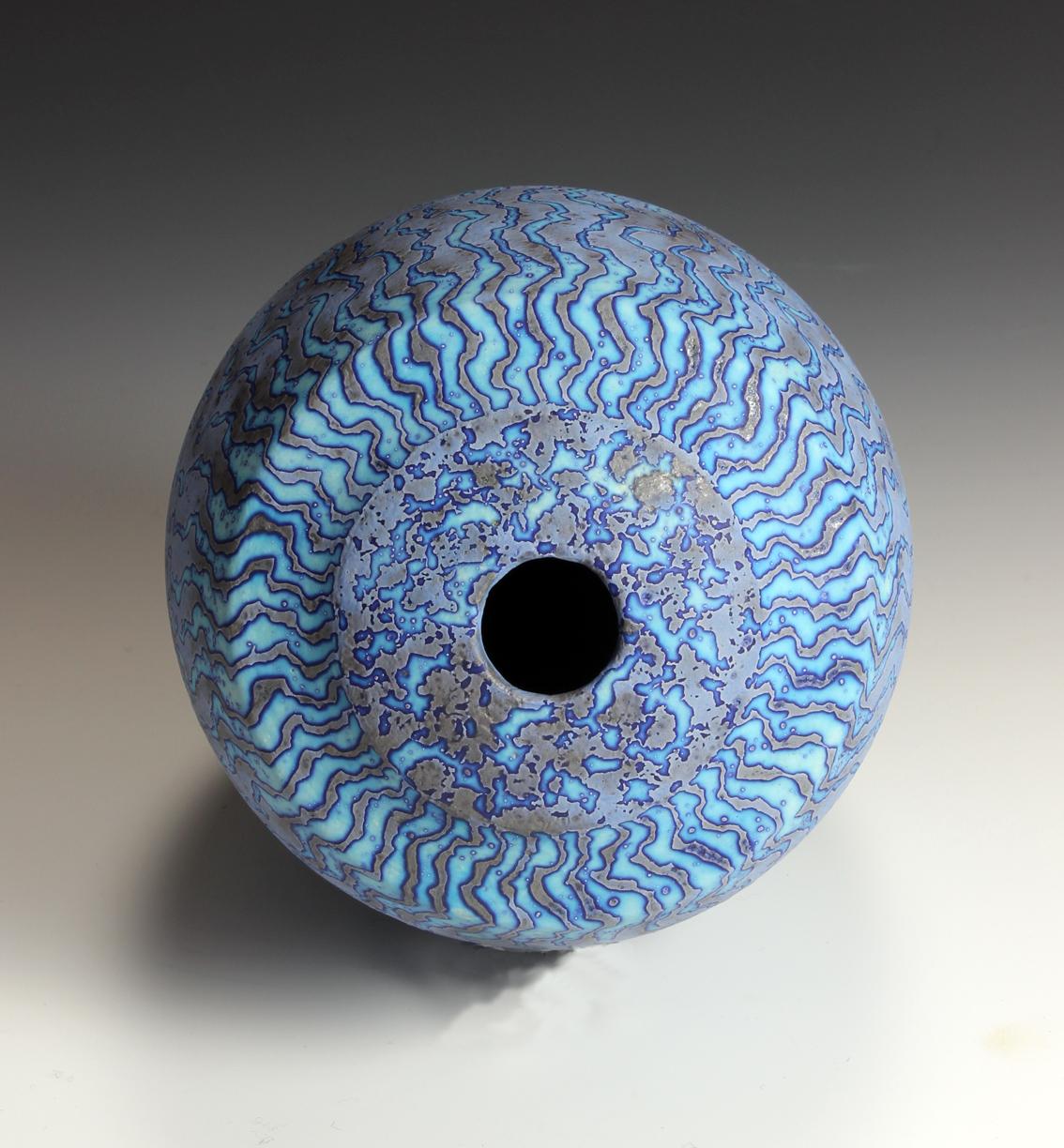 Earthenware Peter Beard Cobalt Vase