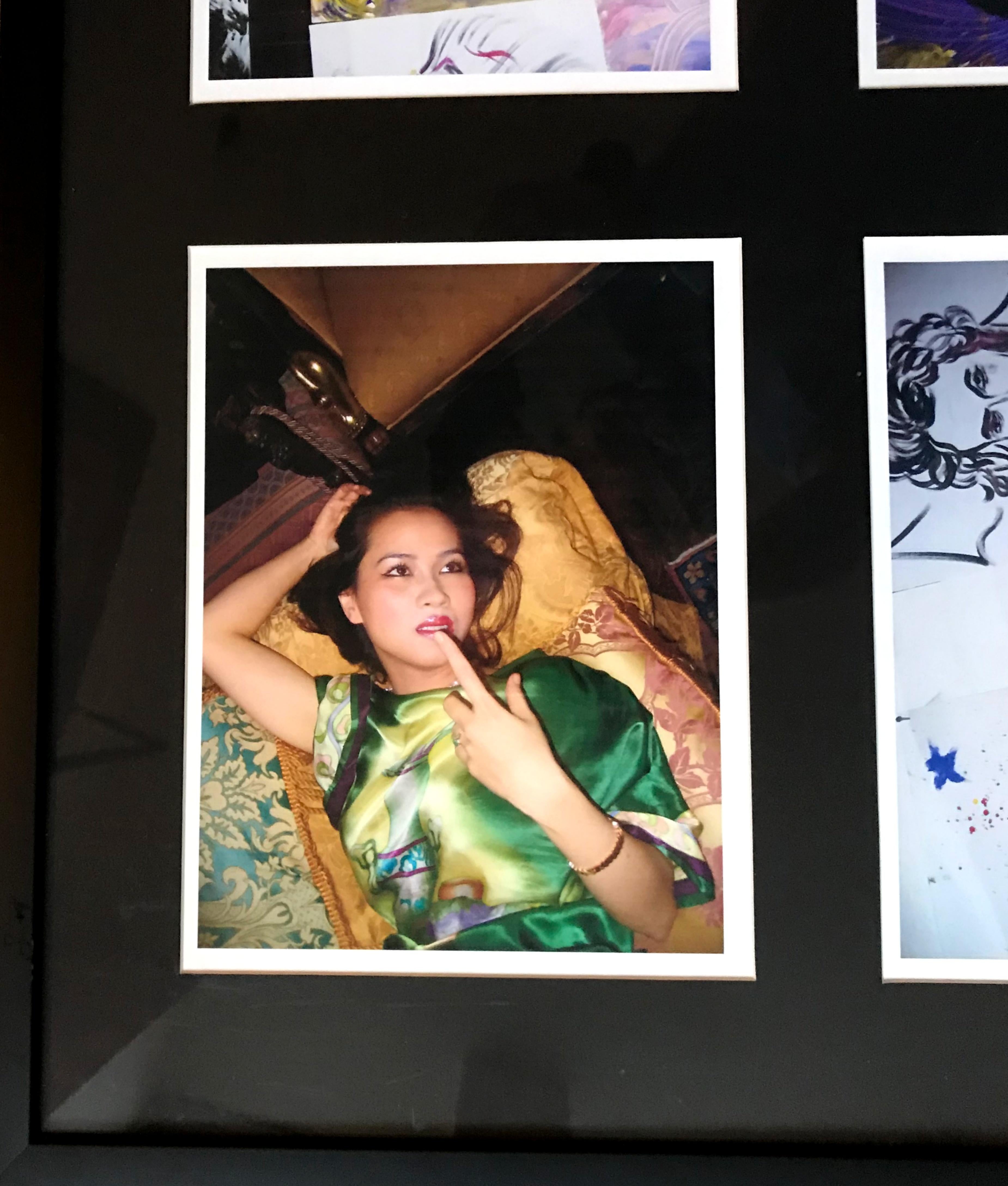 Peter Beard
Portraits of classical concert pianist Concert Pianist Chau-Giang Thi Nguyen in artists frame, 2006
Four (4) separate Chromogenic prints (c-print) in artist's frame. Hand signed
Signed and dated boldly in green marker by Peter Beard