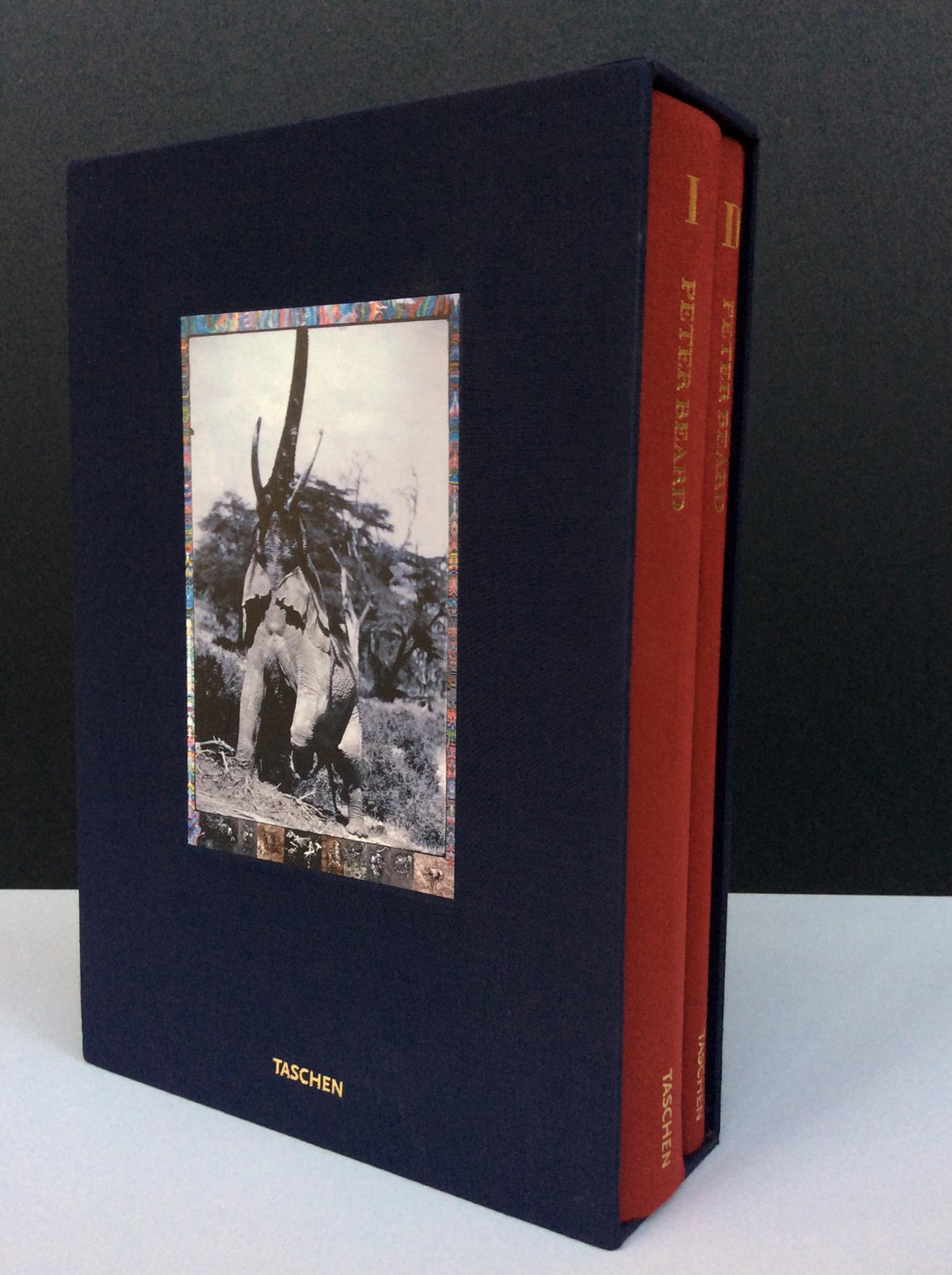 A stunning collection of American artist Peter Beard's painterly photographic work. This two-volume set is beautifully edited with color plates and spreads of Beard's photographs. The artist is renowned for collaging and marginalia, combining images