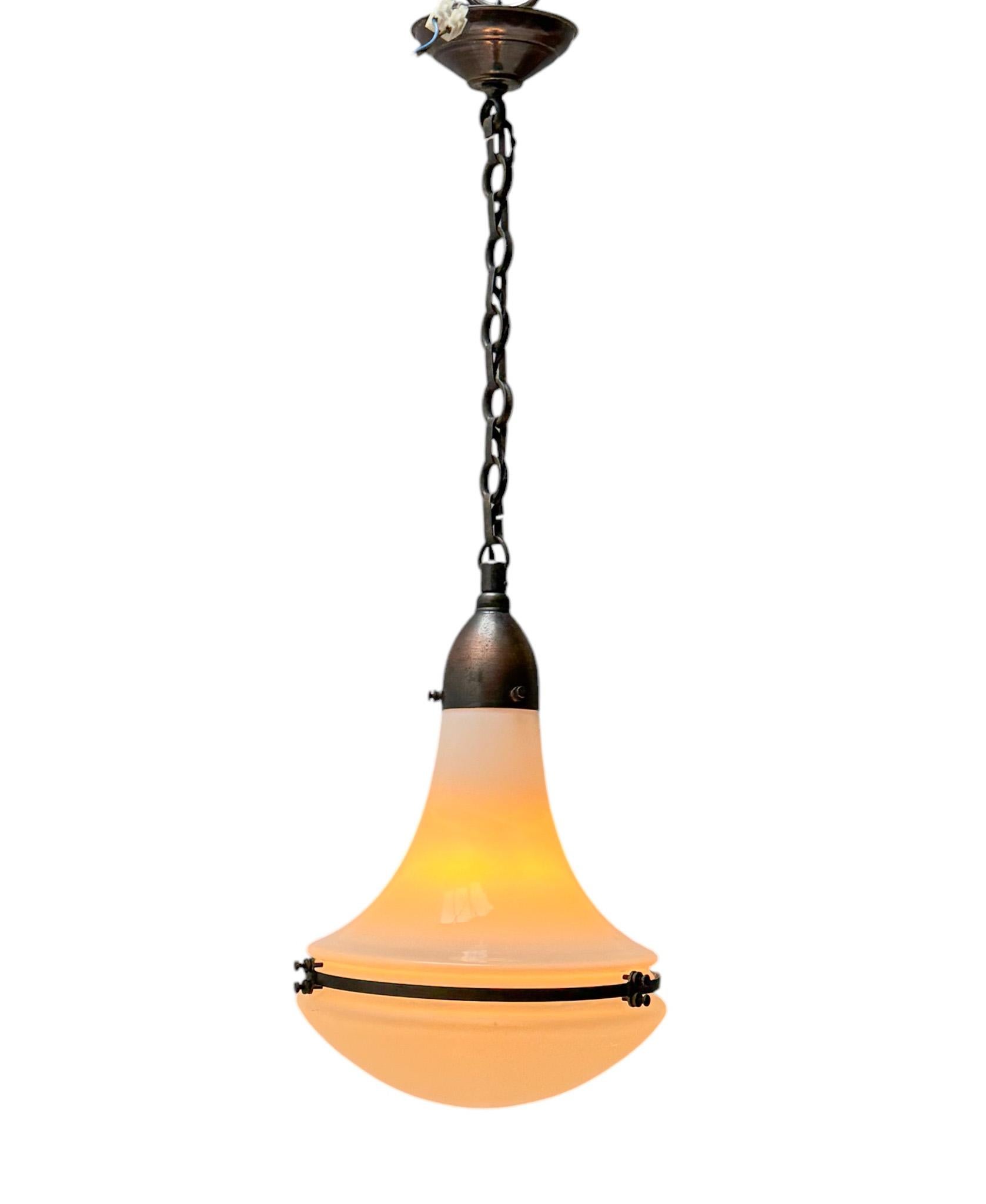 German Peter Behrens Art Nouveau Luzette Pendant Lamp for Siemens, 1900s