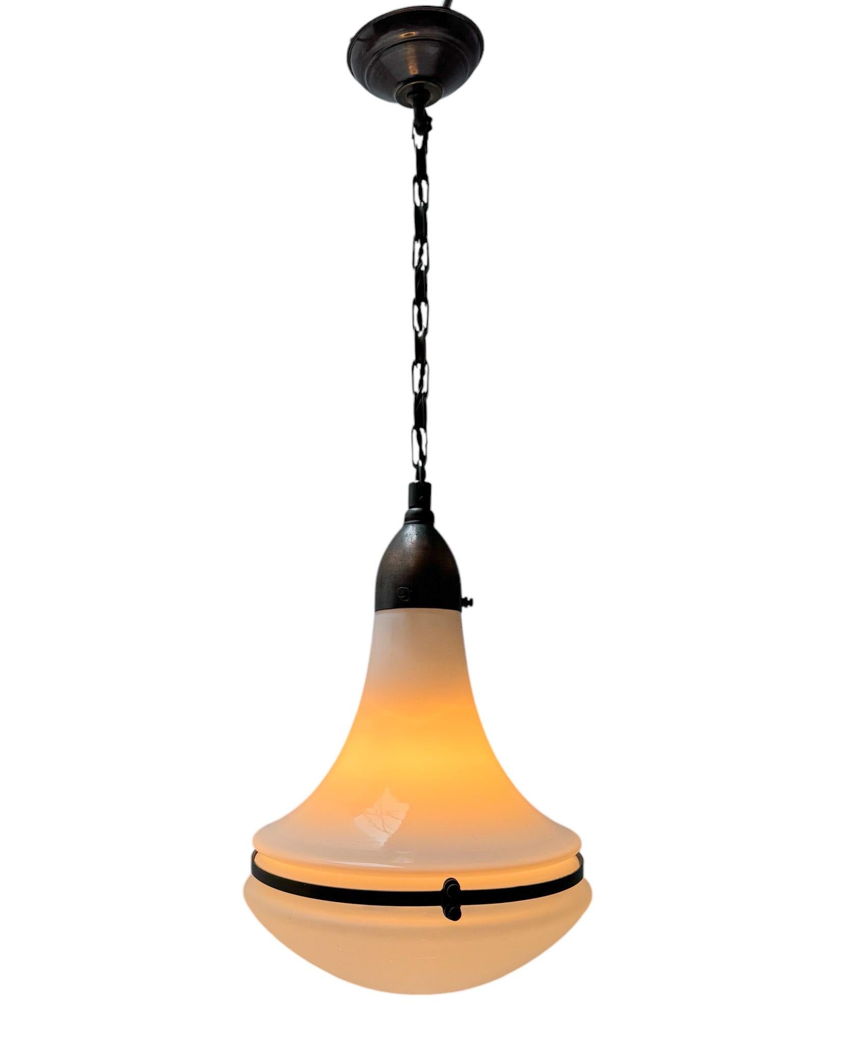 Peter Behrens Art Nouveau Luzette Pendant Lamp for Siemens, 1900s In Good Condition In Amsterdam, NL