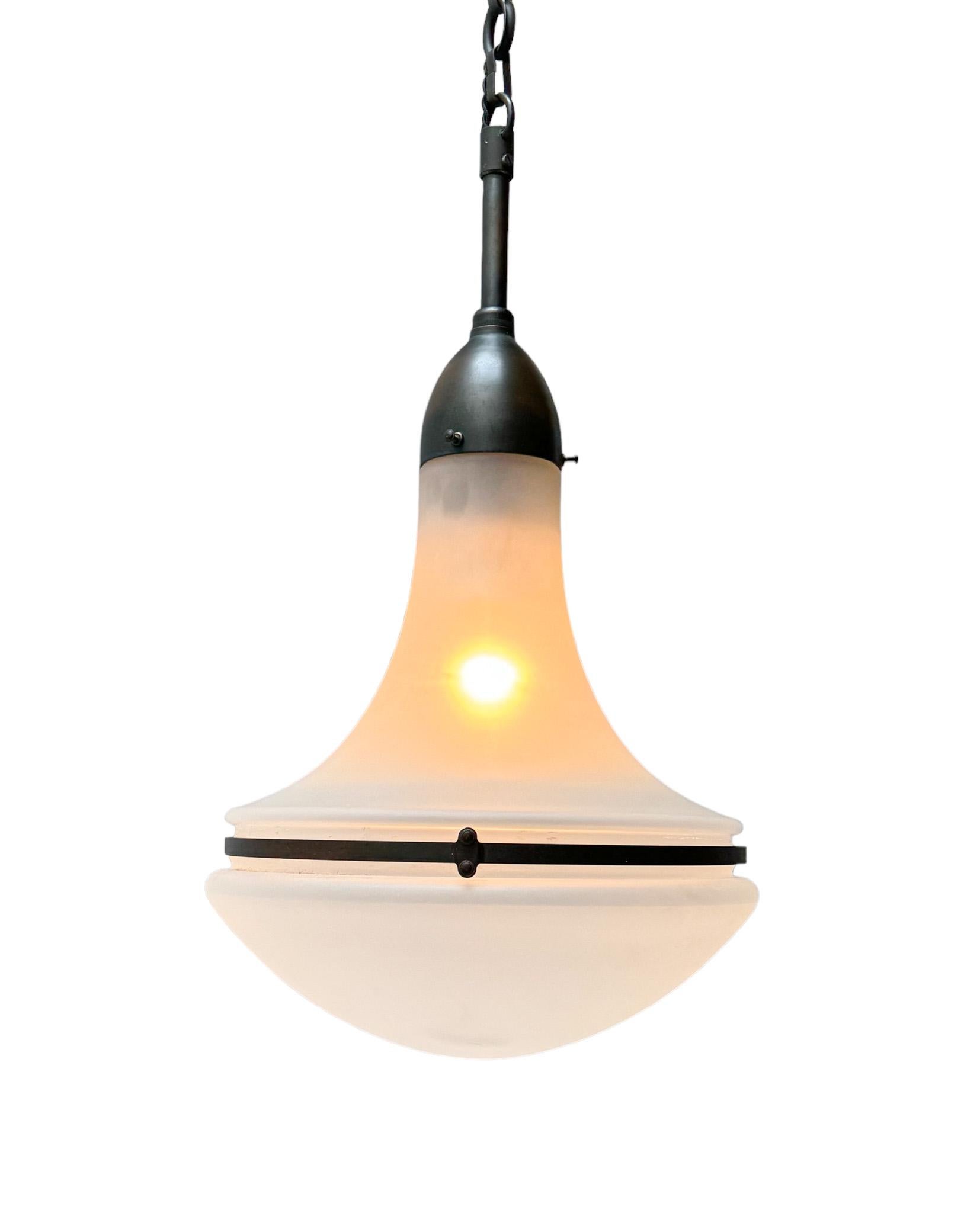 Peter Behrens Art Nouveau Luzette Pendant Lamp for Siemens, 1900s In Good Condition In Amsterdam, NL