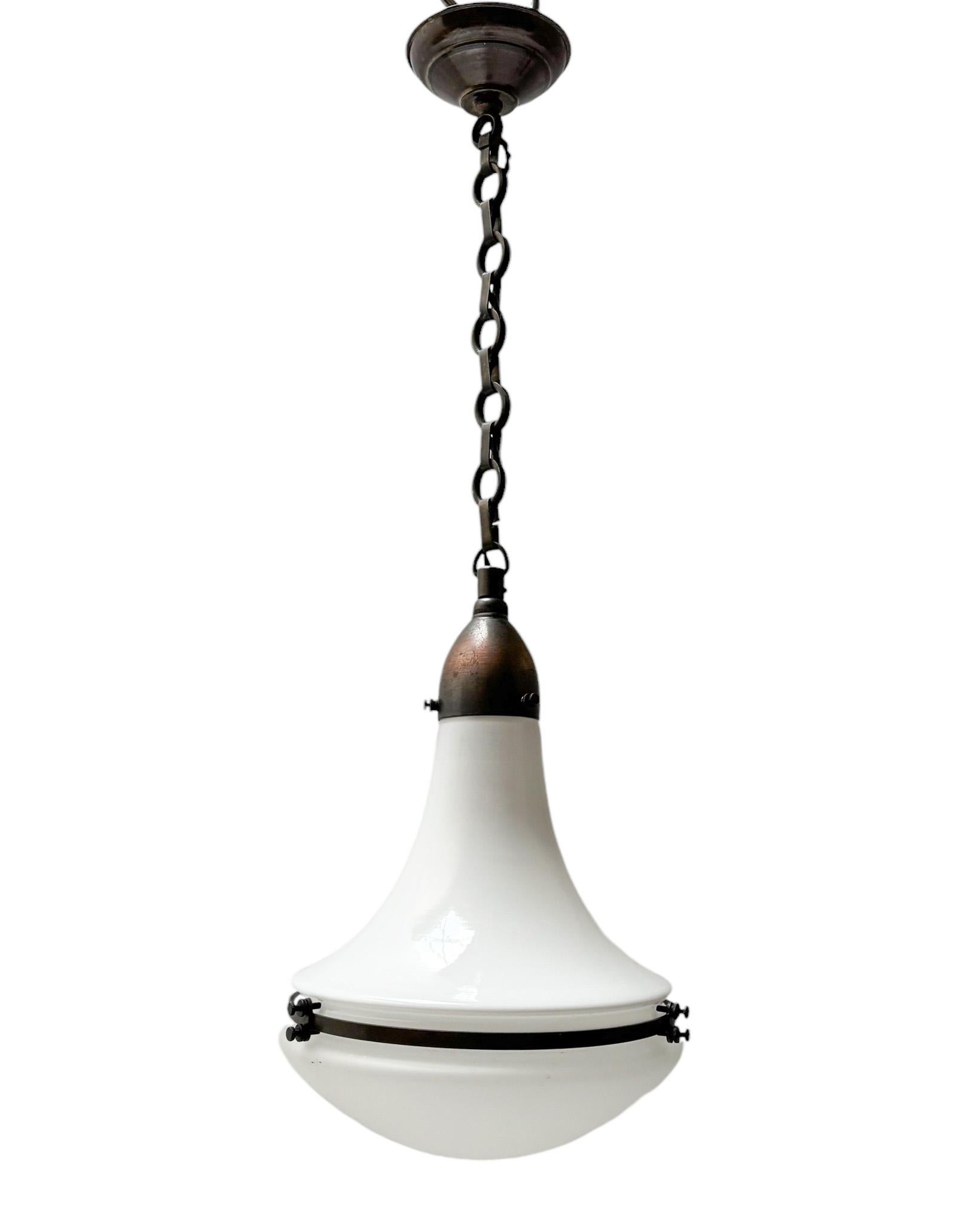 Early 20th Century Peter Behrens Art Nouveau Luzette Pendant Lamp for Siemens, 1900s