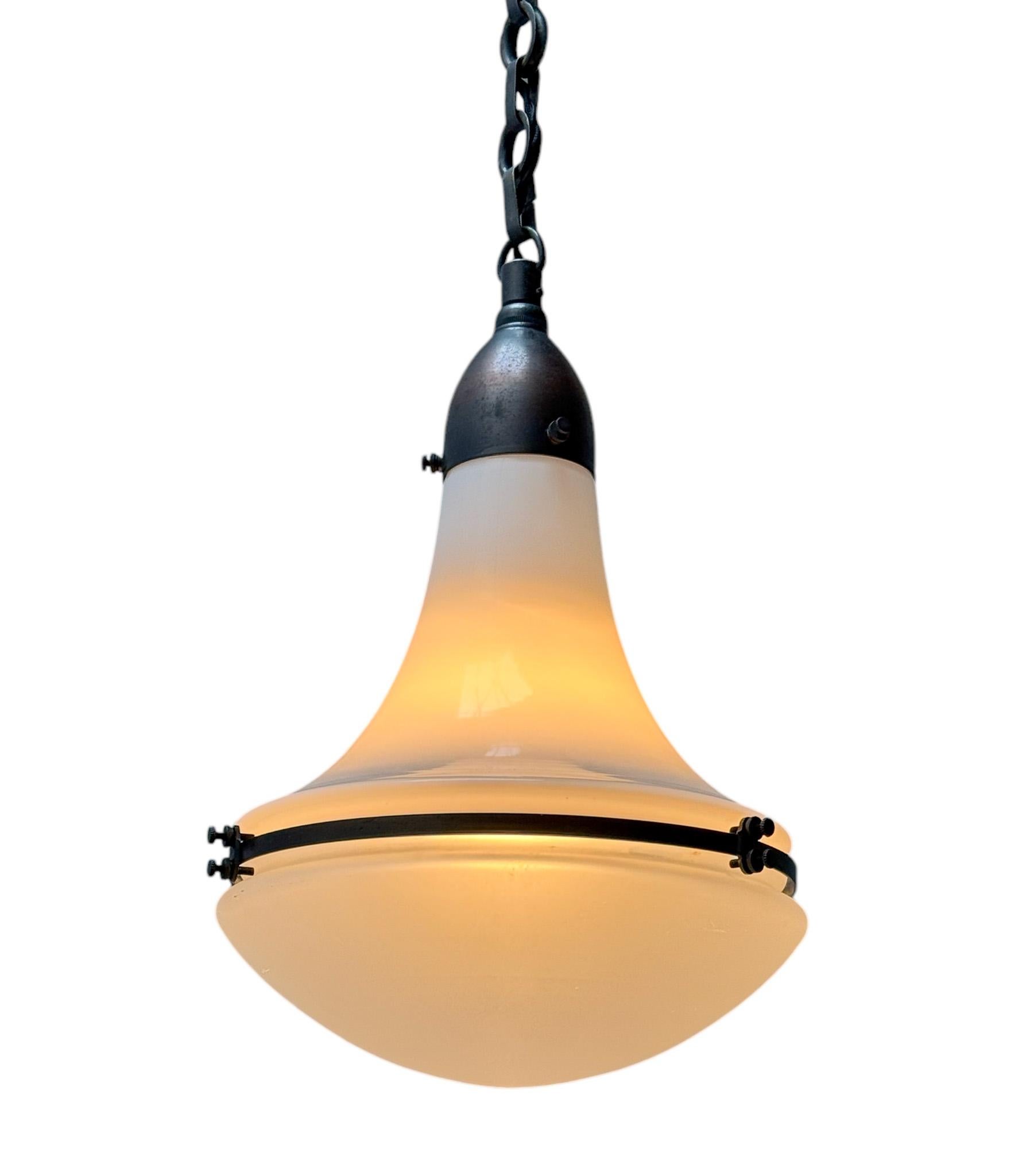 Metal Peter Behrens Art Nouveau Luzette Pendant Lamp for Siemens, 1900s