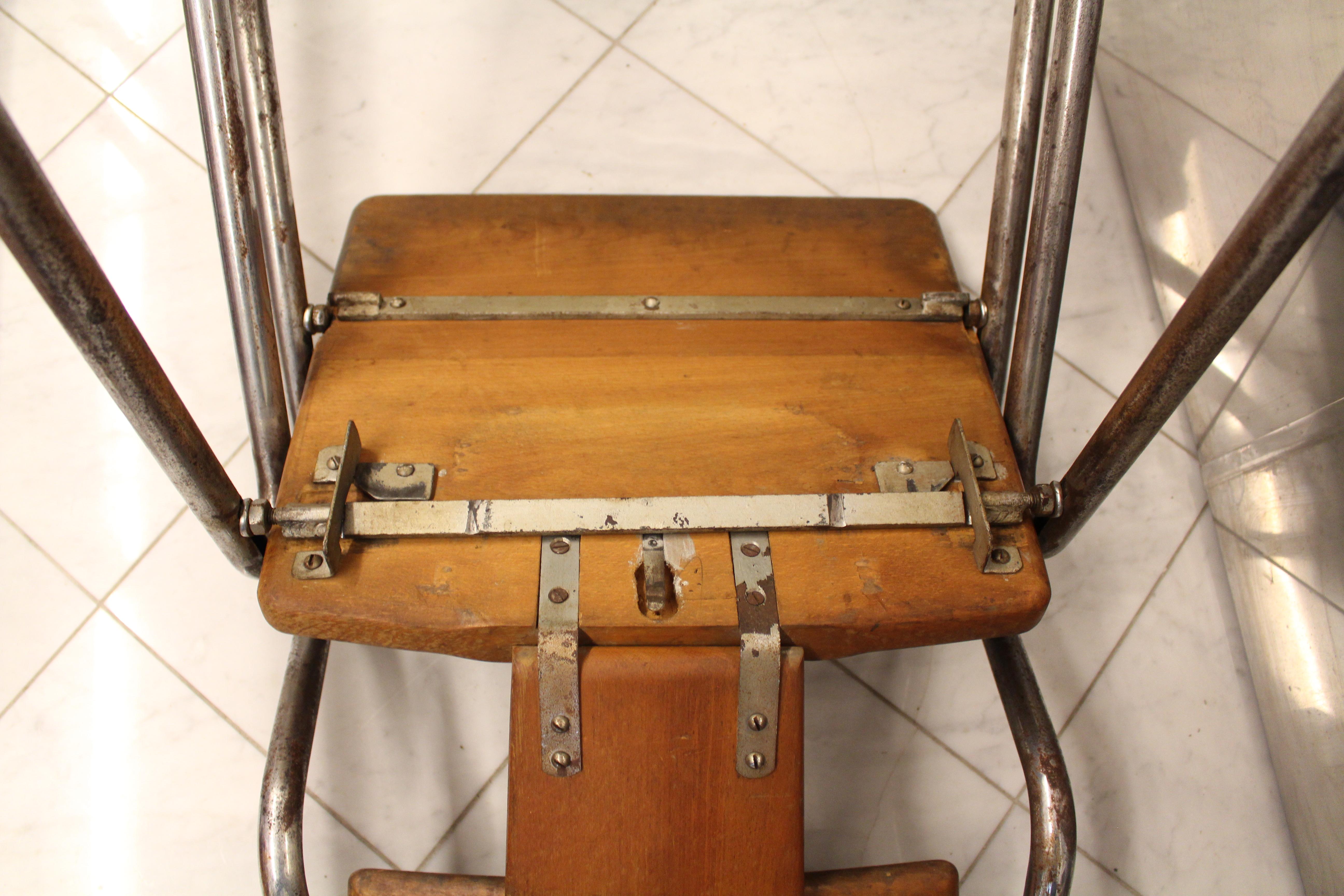 Peter Behrens Bauhaus Industrial Tubular Steel Chair Germany, circa 1930 For Sale 2