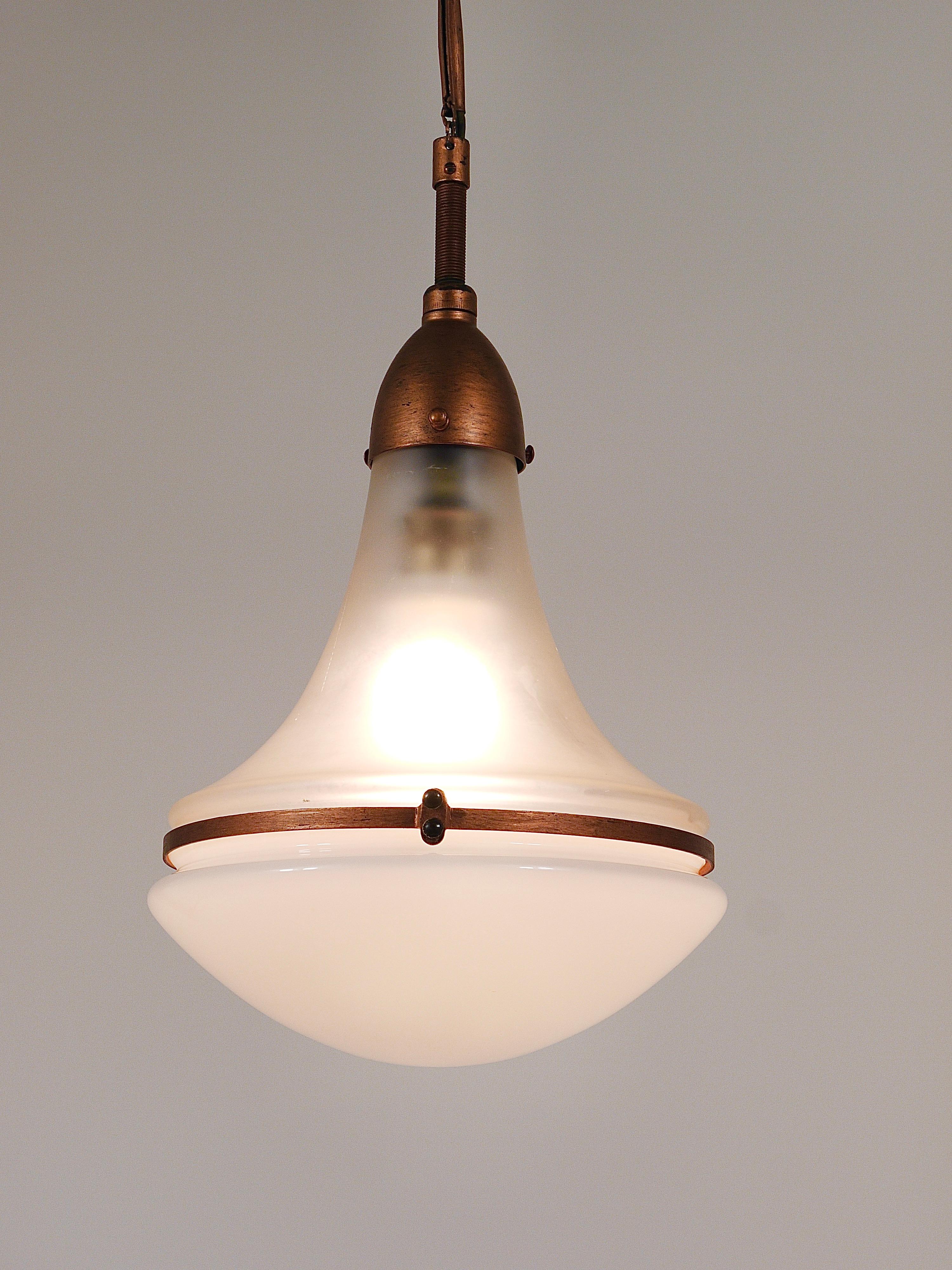 Lampada a sospensione industriale Peter Behrens Luzette, Siemens Schuckert, Germania, 1910 in vendita 5