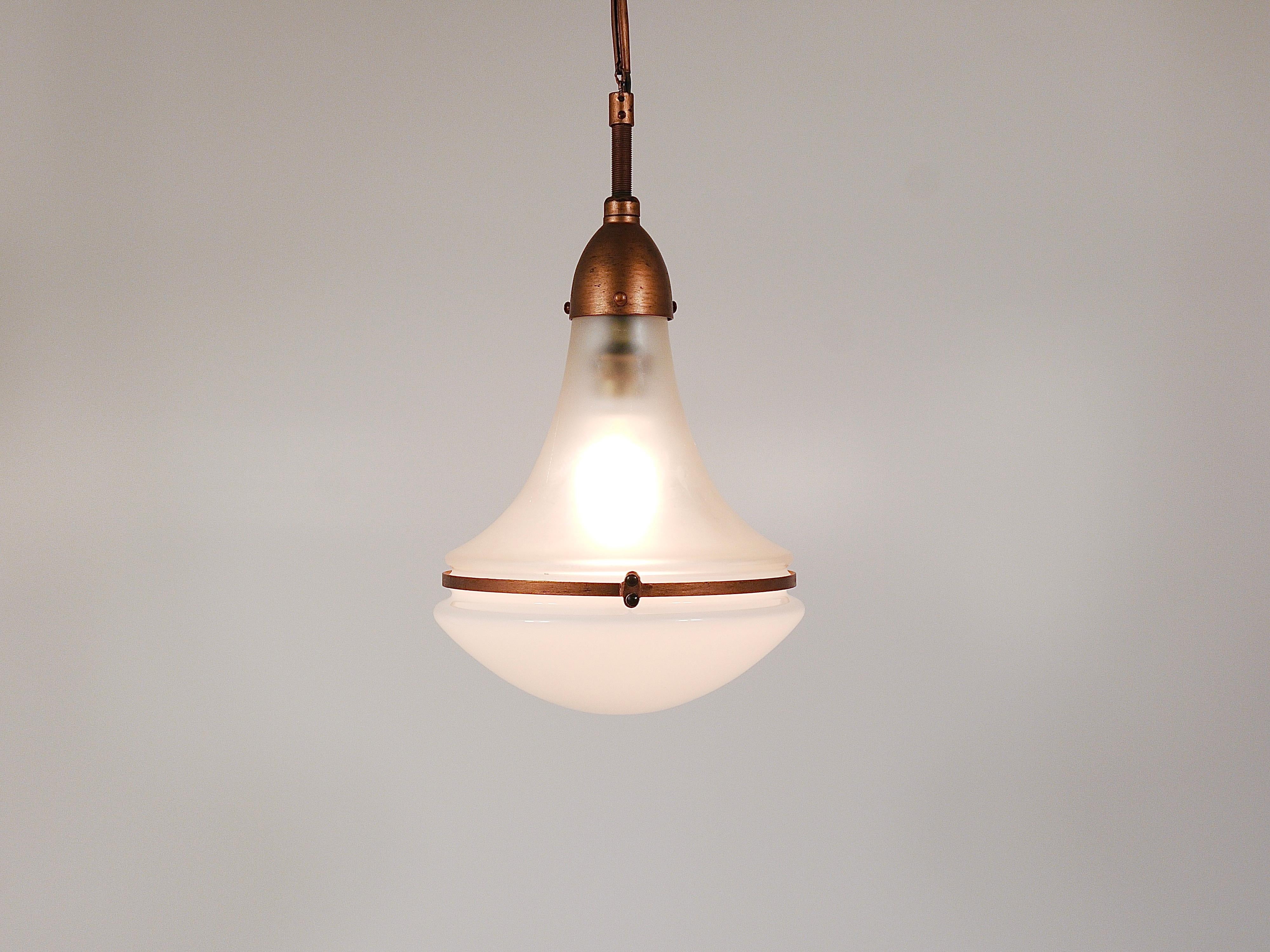 Lampada a sospensione industriale Peter Behrens Luzette, Siemens Schuckert, Germania, 1910 in vendita 9