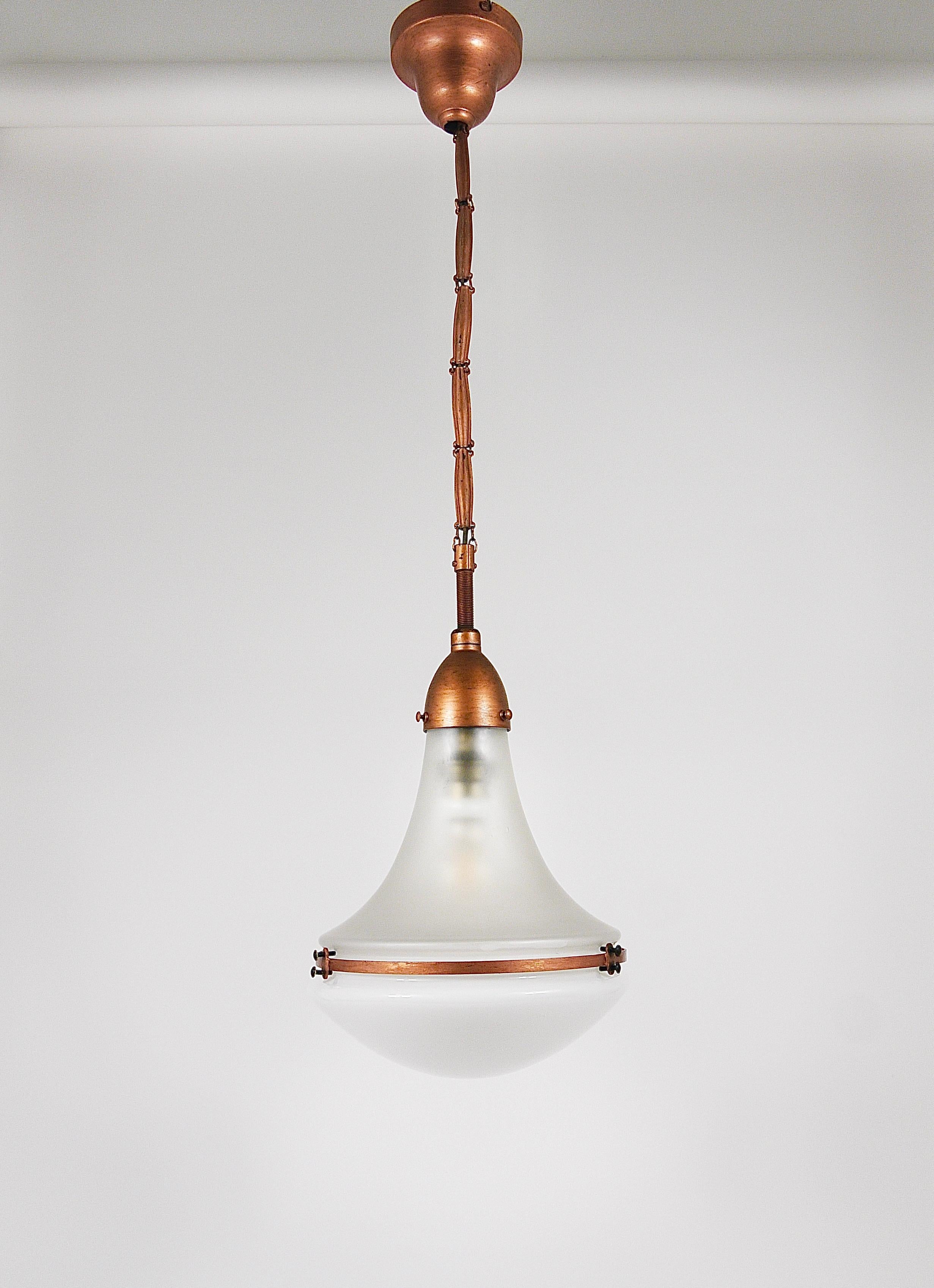 Bauhaus Lampada a sospensione industriale Peter Behrens Luzette, Siemens Schuckert, Germania, 1910 in vendita