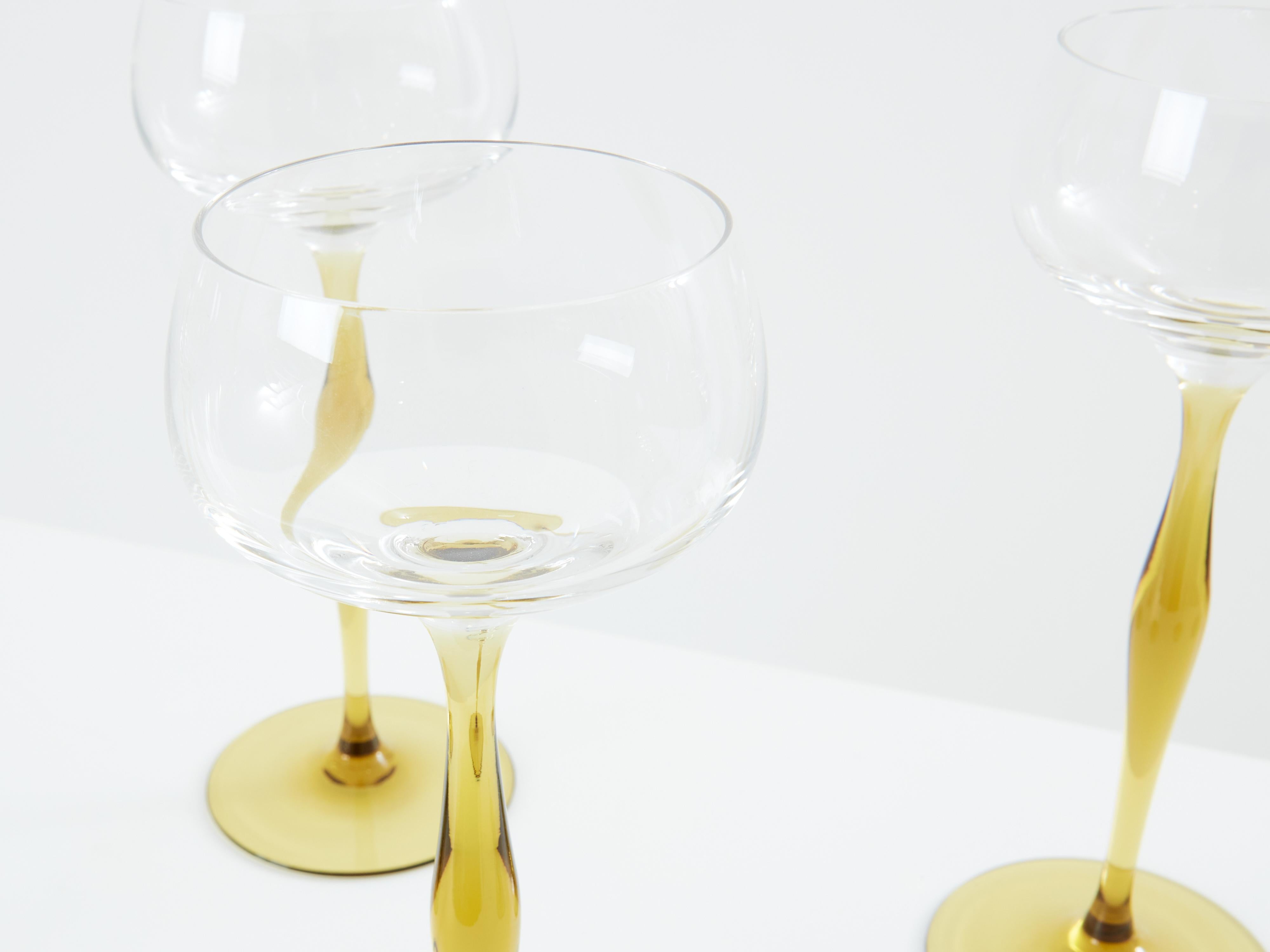 Ensemble de six verres à champagne Art Nouveau de Peter Behrens 1898 Bon état - En vente à Paris, IDF