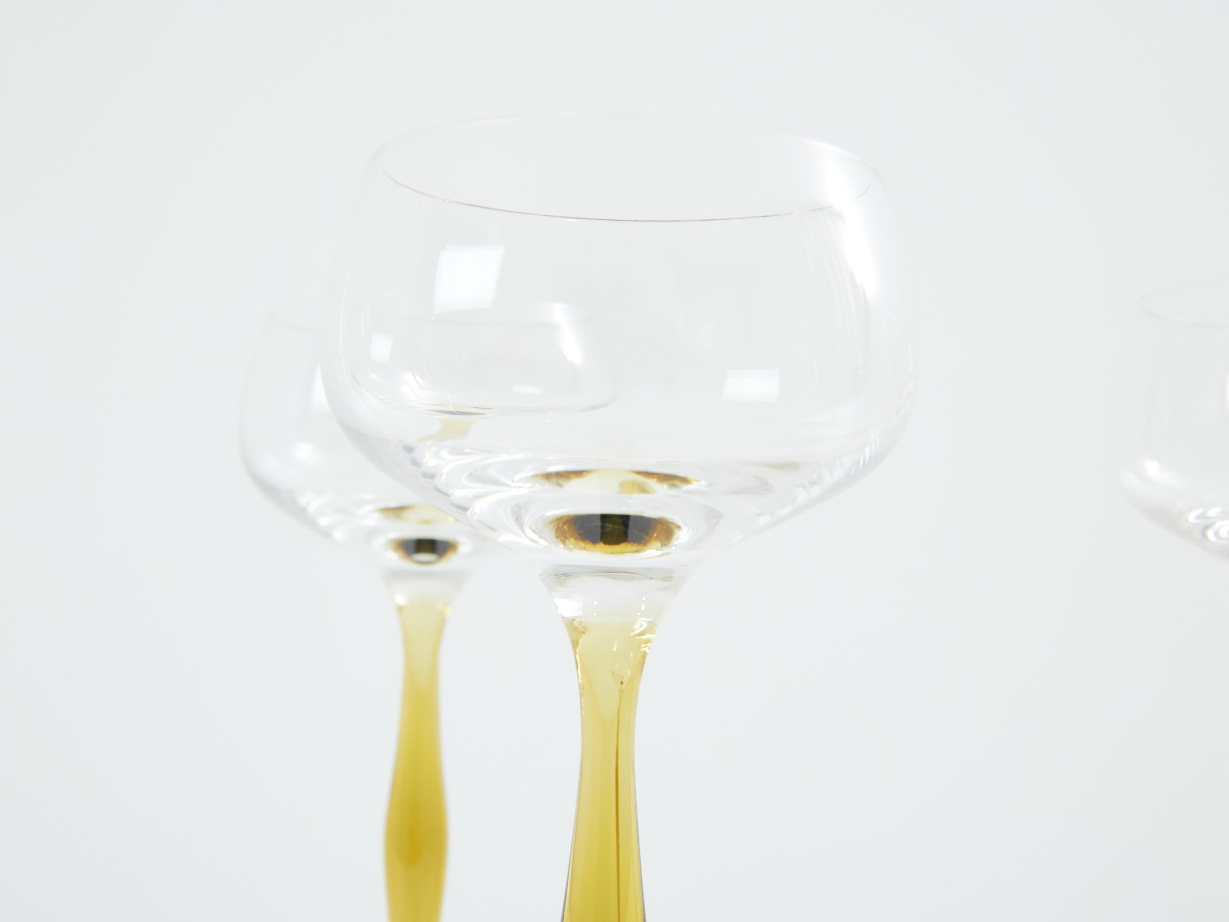 Peter Behrens set of six Art Nouveau champagne glasses 1898 For Sale 3