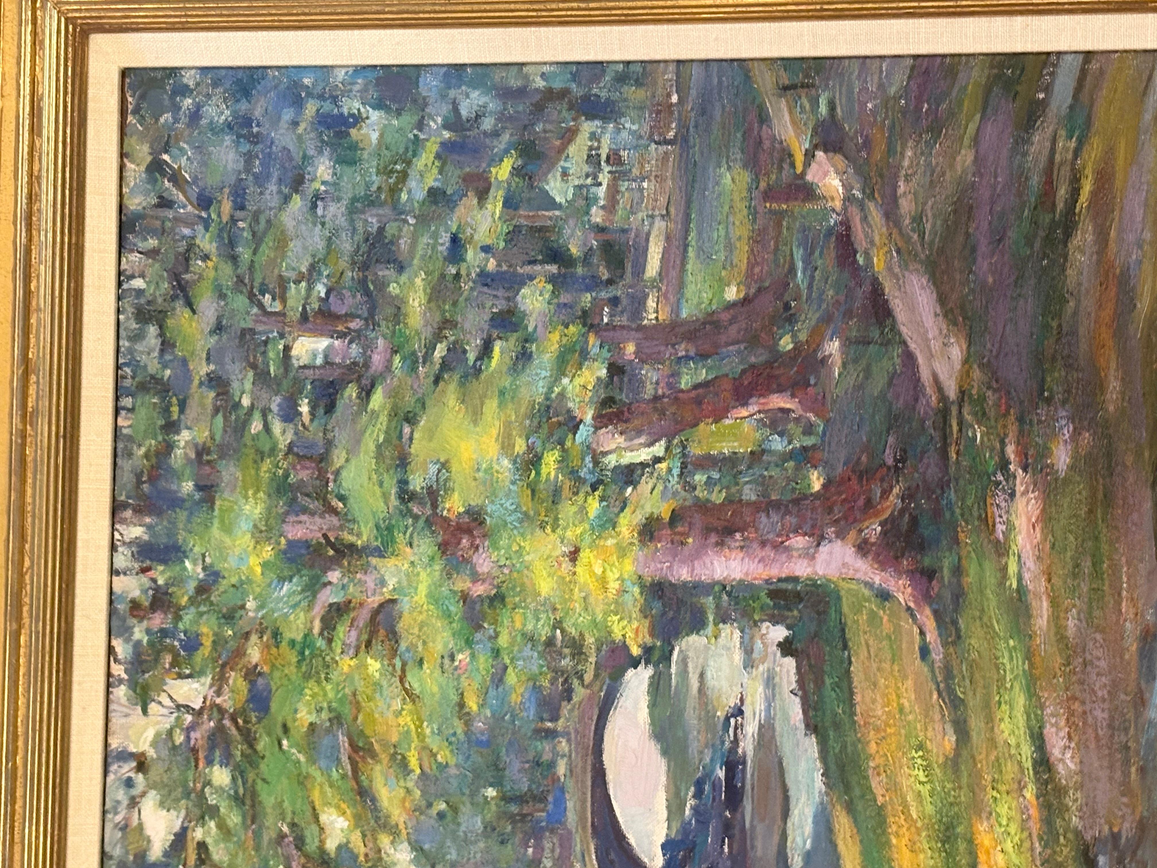 Peter Bela Mayer Öl auf Leinwand Tafel Landschaftsgemälde. In gutem Zustand Maße 26x23