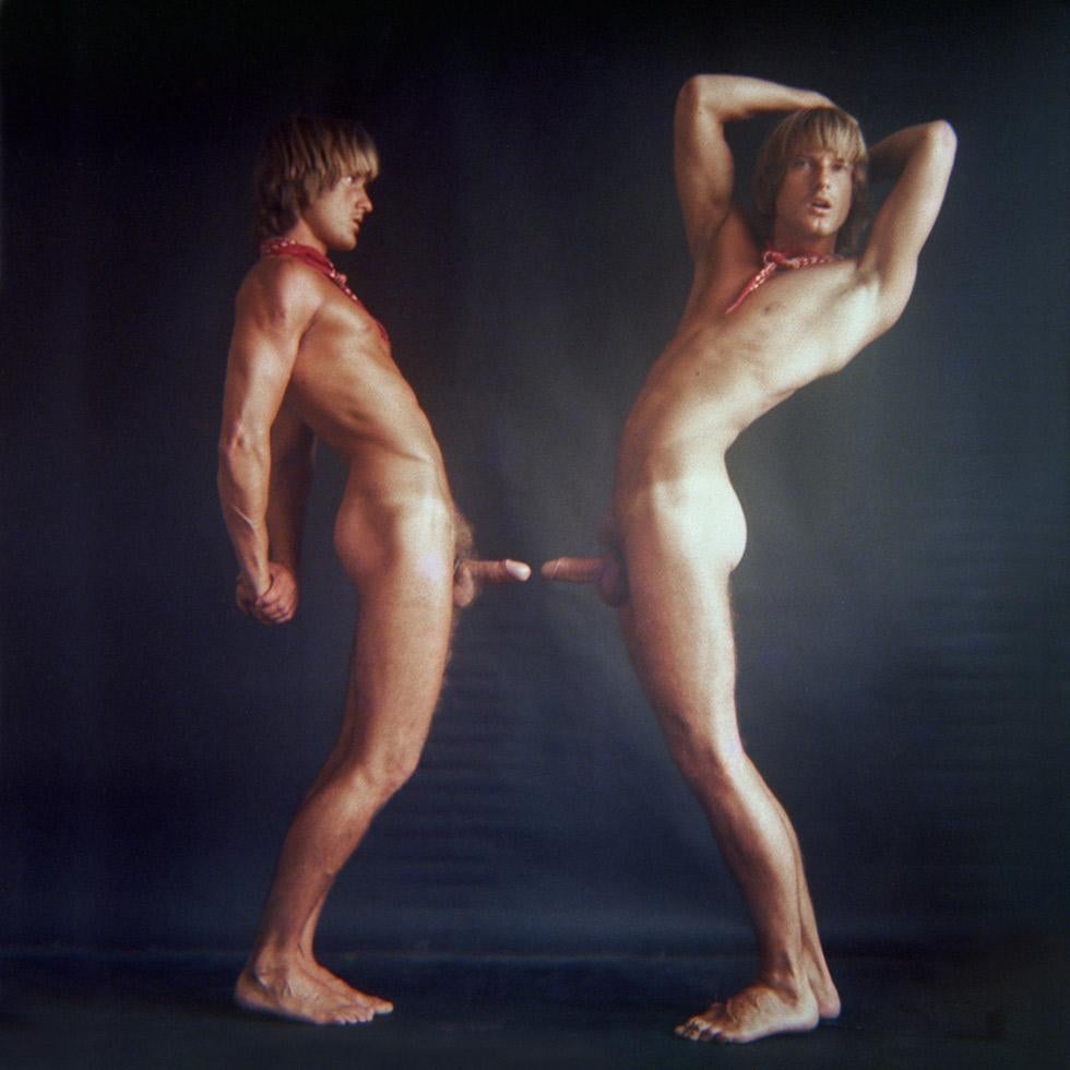 Peter Berlin Nude Photograph - Double Self Portrait with Red Bandana