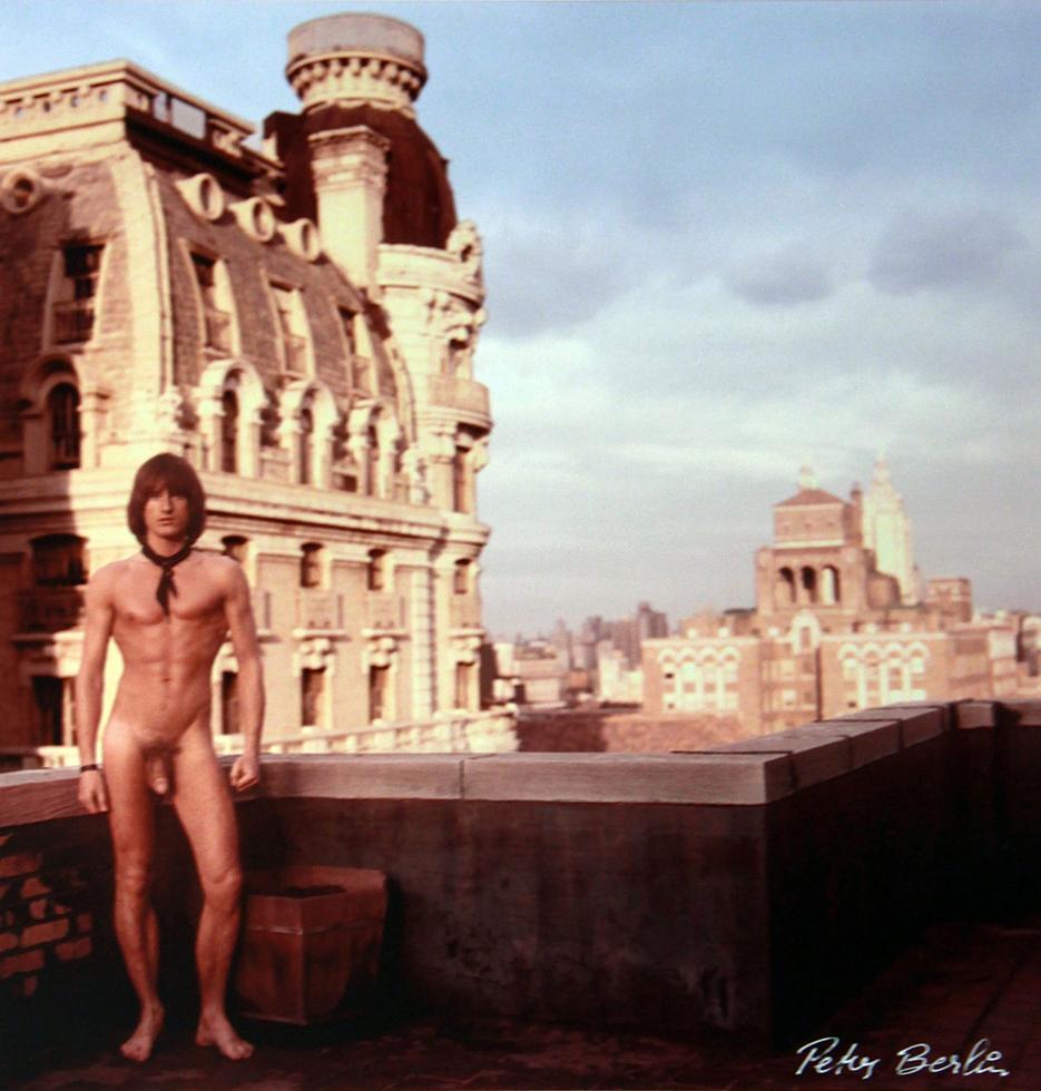 Peter Berlin Color Photograph - Self Portrait on the Roof of the Ansonia