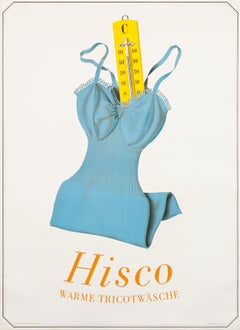 "Hisco" - Original Vintage 1940s Clothing Swiss Object Poster by Birkhauser