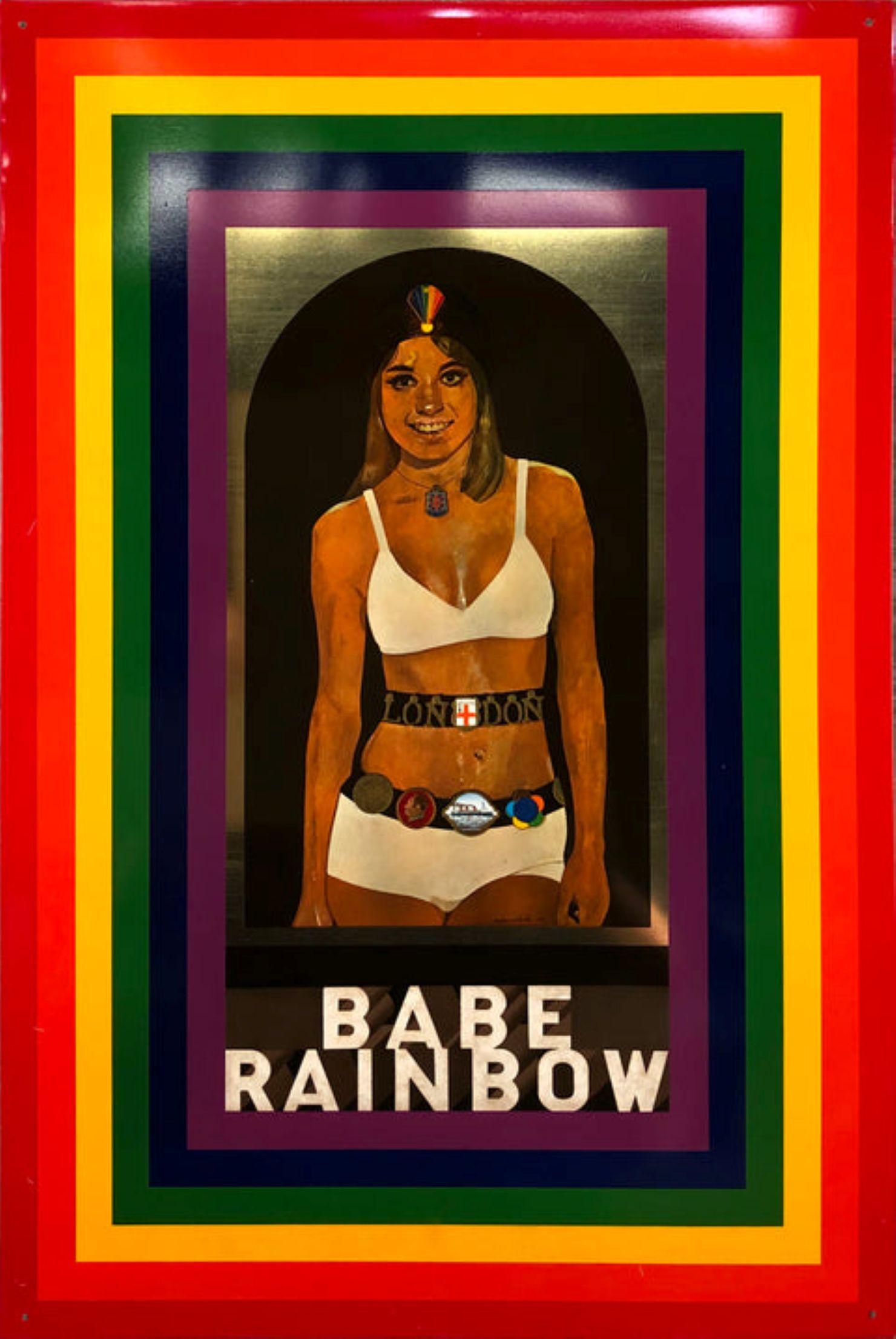 Babe Rainbow

By Peter Blake

1968

Medium: Mixed Media

Paper Size: 26 x 17.5 inches ( 66 x 44 cm )

Image Size: 26 x 17.5 inches ( 66 x 44 cm )

Edition Size: Unknown