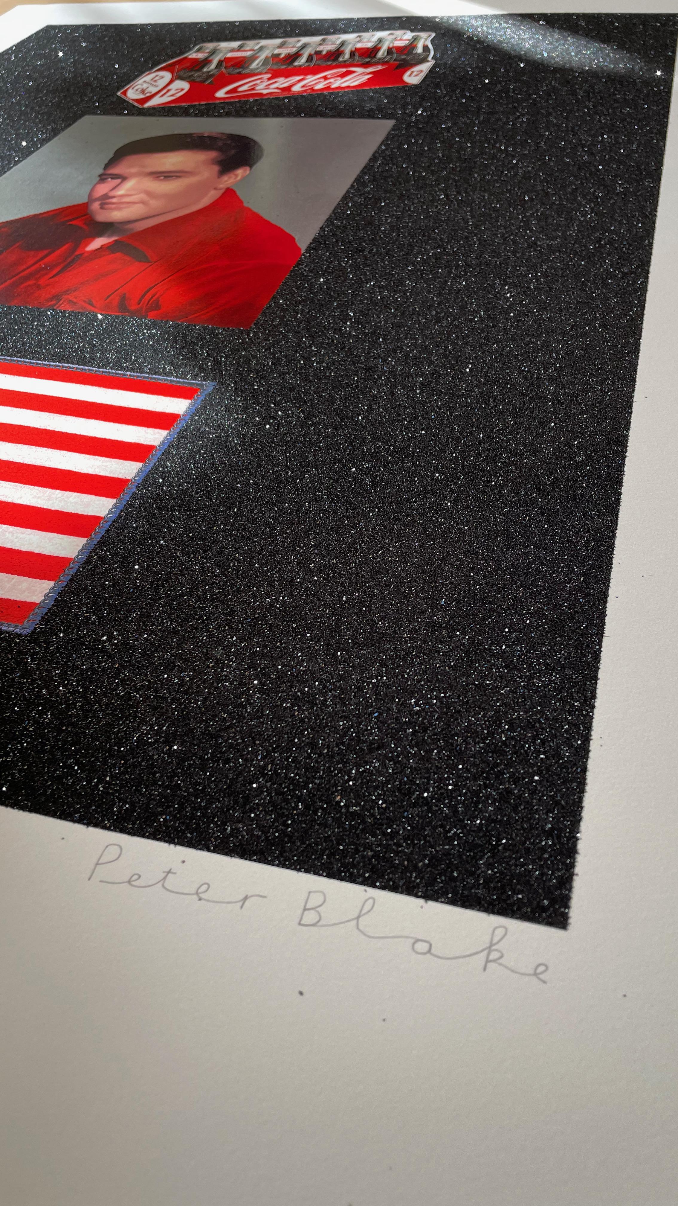 American Trilogy PETER BLAKE SILKSCREEN SET. ELVIS, COCA COLA, U.S. FLAG For Sale 11