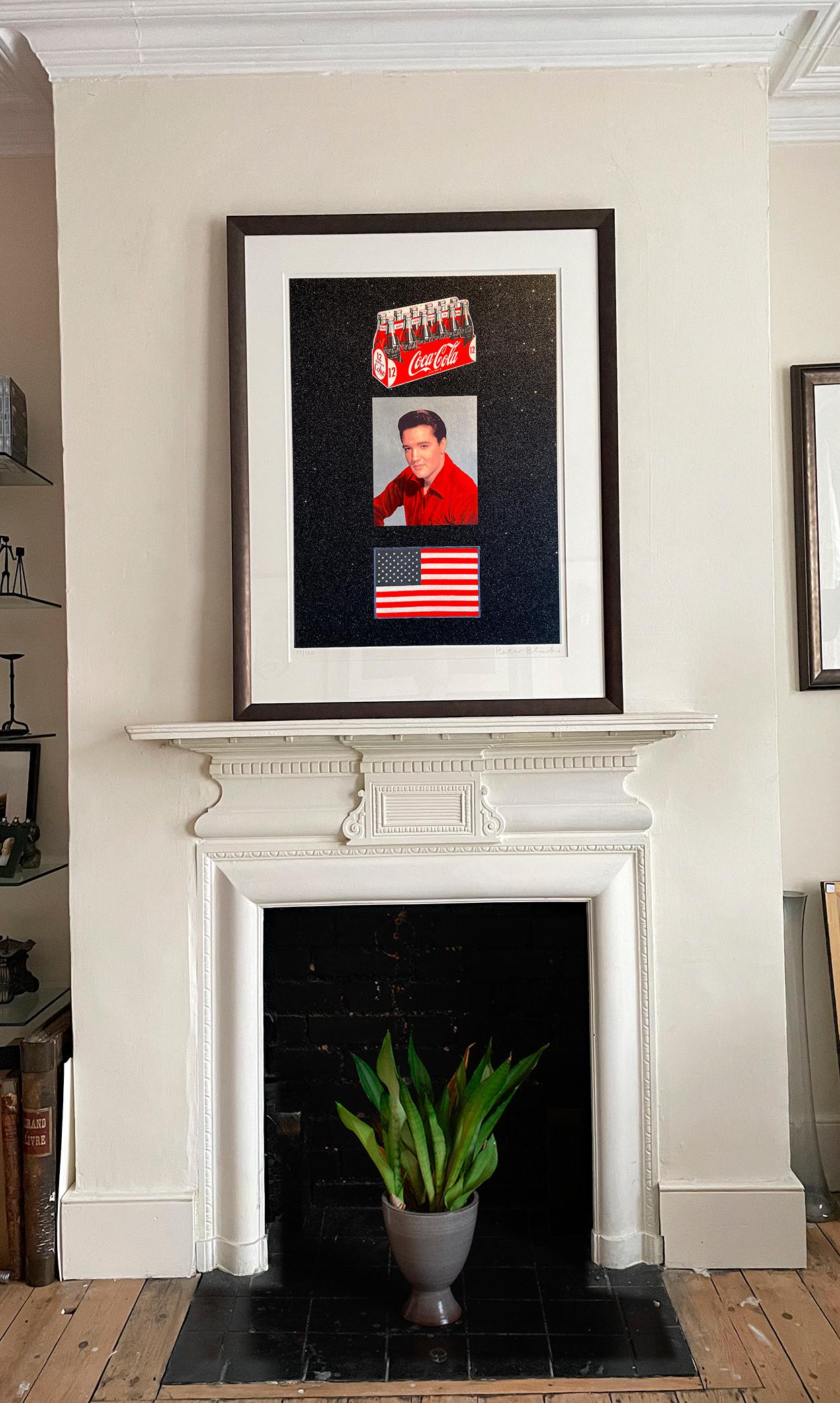 SET OF THREE Limited edition of 150. Three American icons: the stars and stripes, Elvis Presley and Coca Cola are combined to create American Trilogy, a classic pop art image by Sir Peter Blake.American Trilogy celebrates the roots of Pop Art;