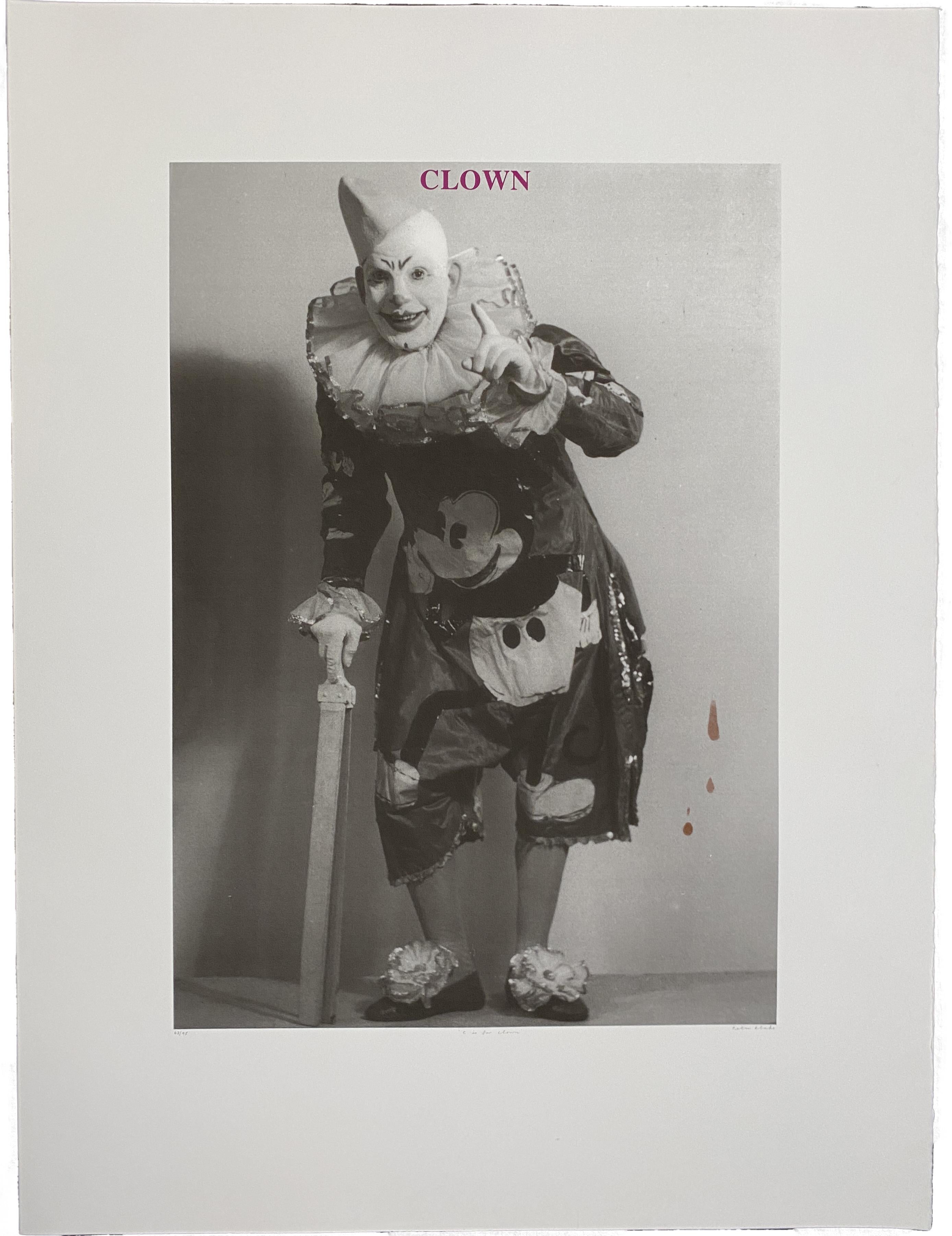 Peter Blake Abstract Print - C is for Clown (Alphabet Series) - 1991 Signed Limited Edition 