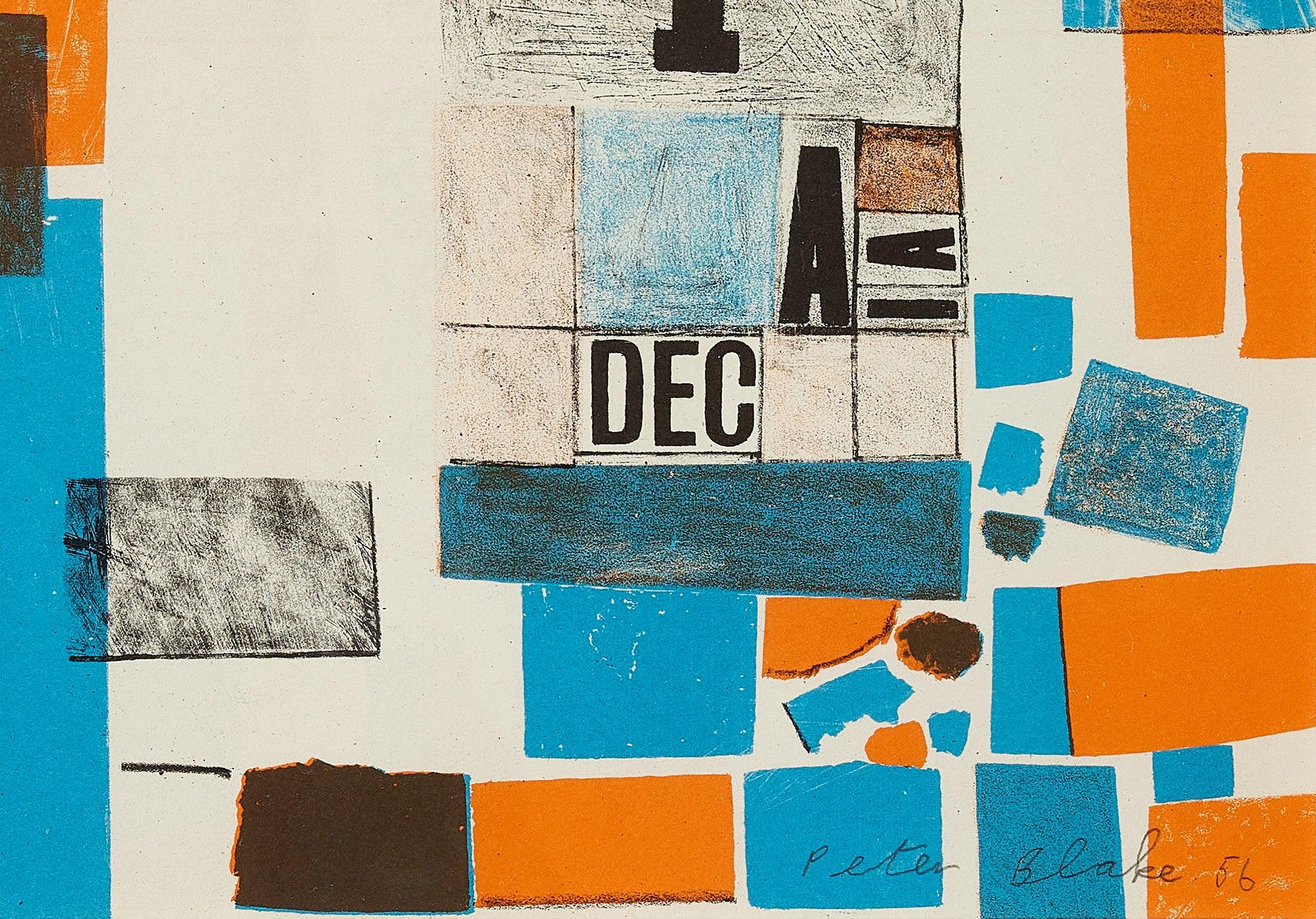 Composizione (collage trompe l'Oeil) -- Litografia di Peter Blake in vendita 2