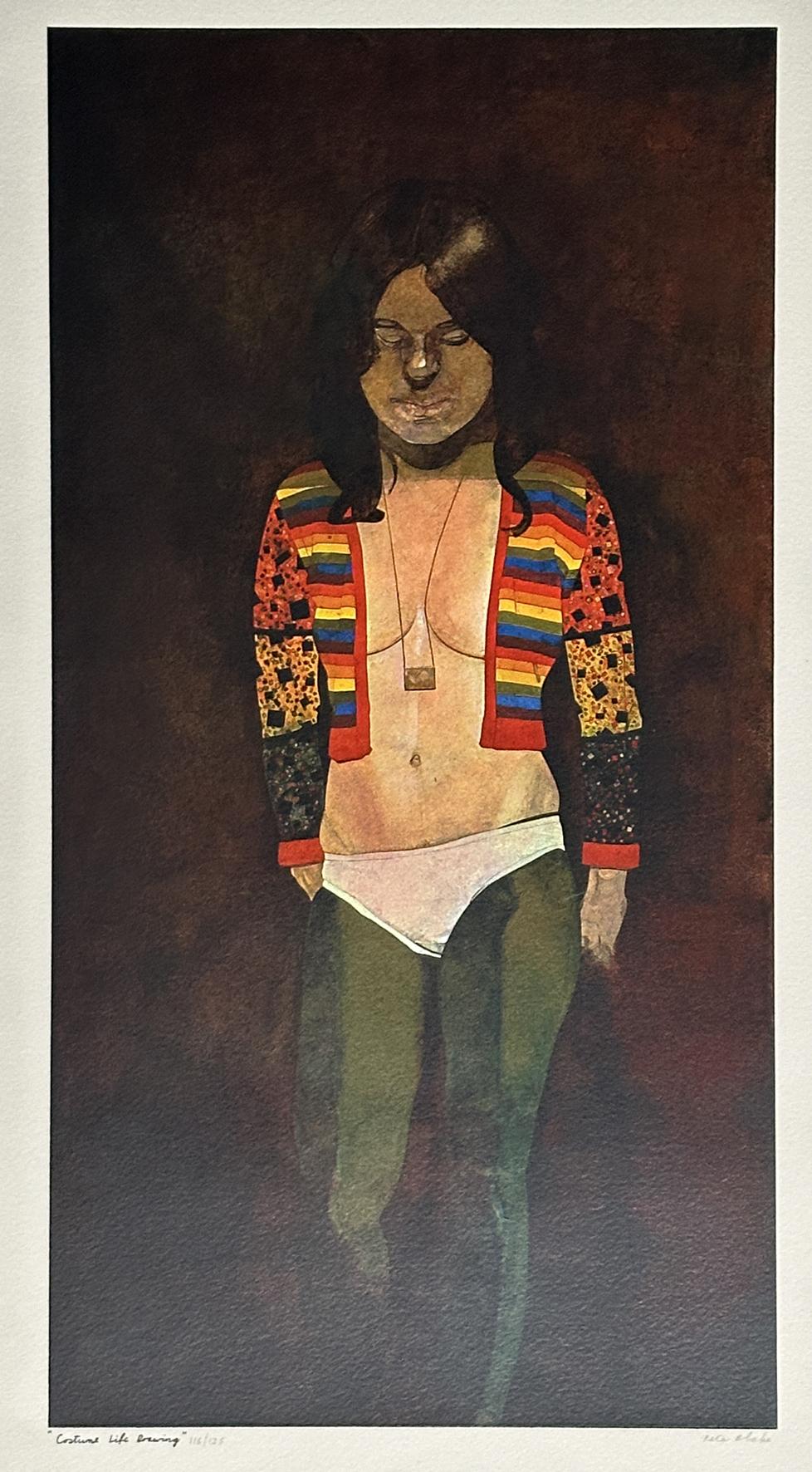 Costume Life Drawing 1972  Signed Limited Edition - Print by Peter Blake