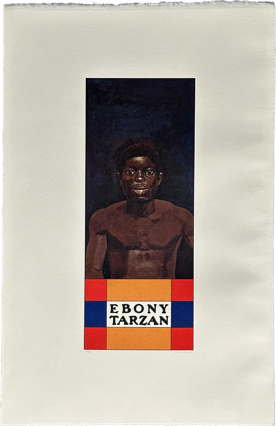 Portrait Print di Peter Blake - Ebano Tarzan  1972 Dalla serie The Wrestlers, edizione firmata