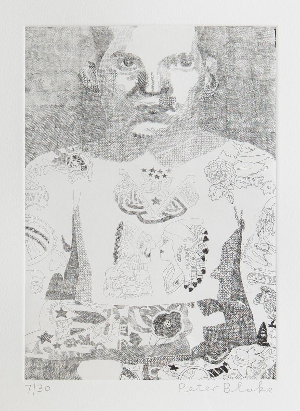 Elvis Two Rivers - Print Contemporaneo di Peter Blake