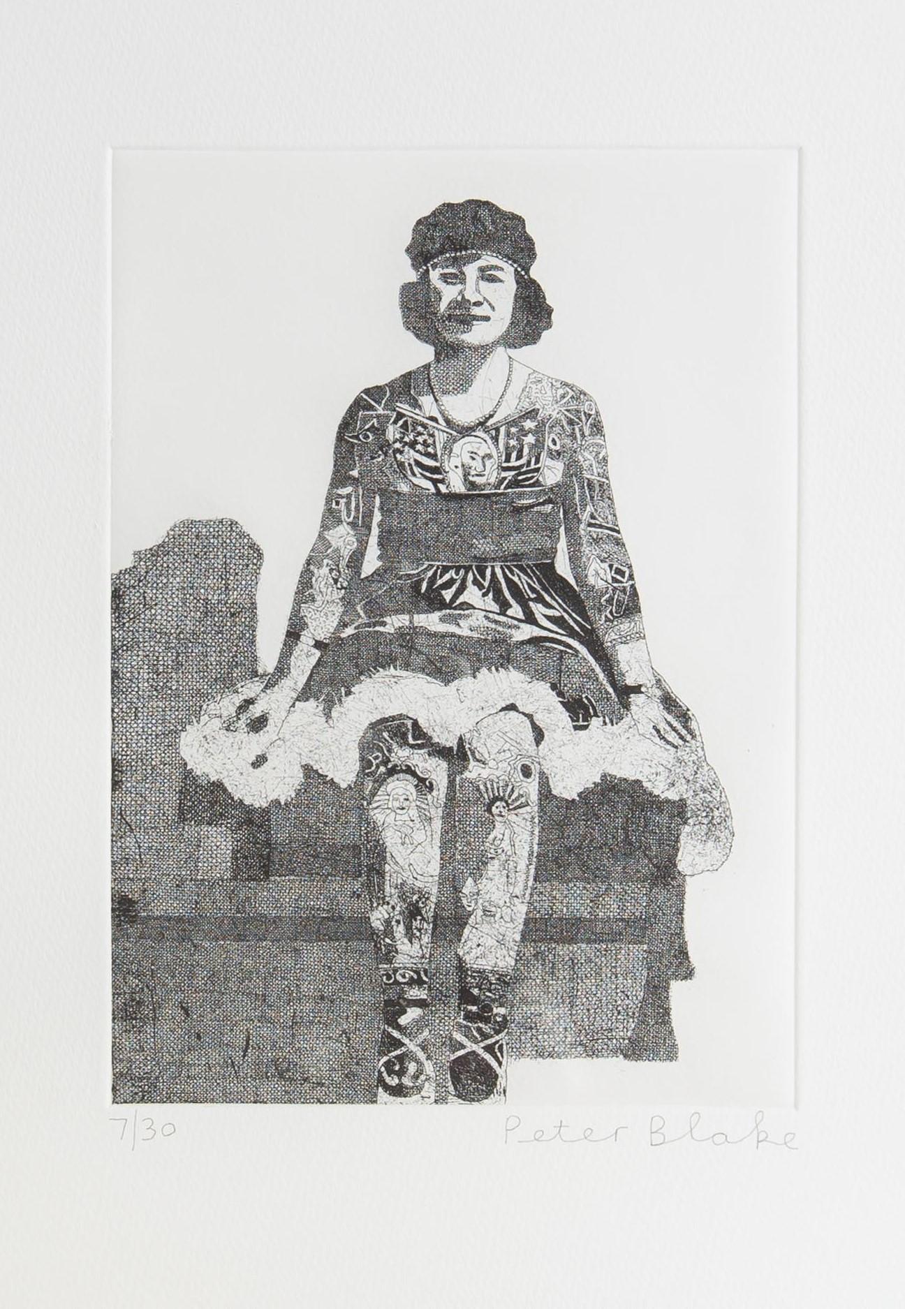 Liberty Beauty Rose - Contemporary Print by Peter Blake
