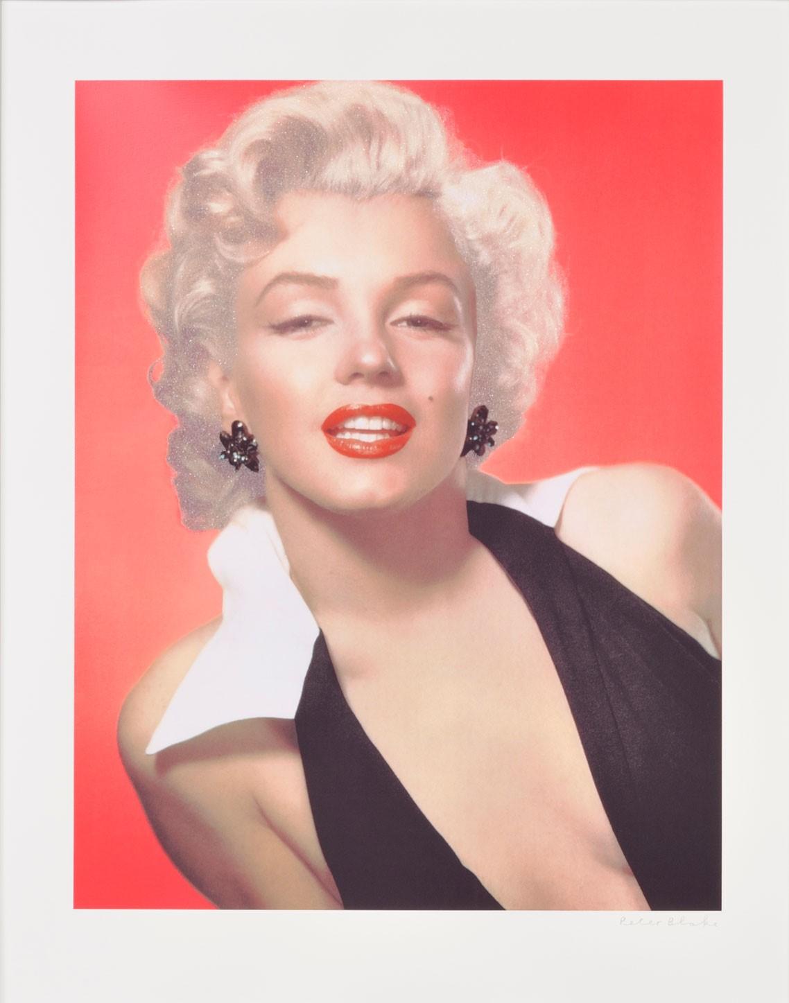 Peter Blake Portrait Print – Marilyn - Contemporary 21st Century, Siebdruck, Diamantstaub, limitierte Auflage
