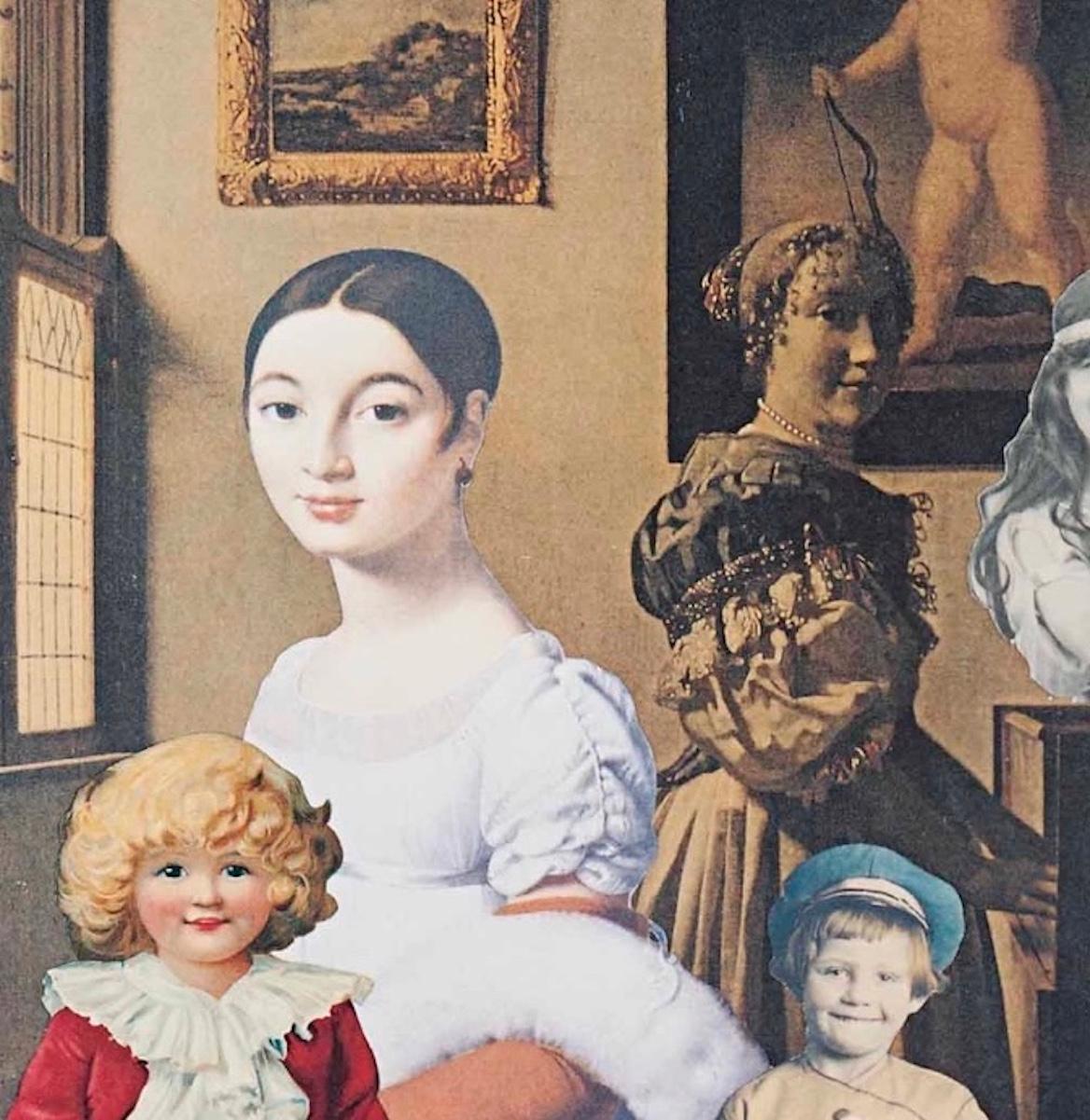 Party (Sing Song) - Beige Interior Print by Peter Blake