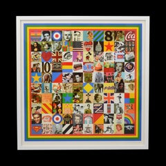 Peter Blake 100 SOURCES OF POP Serigrafia con polvere di diamante, 51 "H.