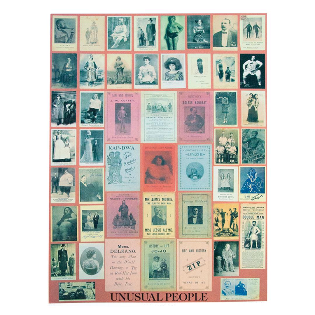 Peter Blake Portrait Print - U is for Unusual People, from Alphabet Series