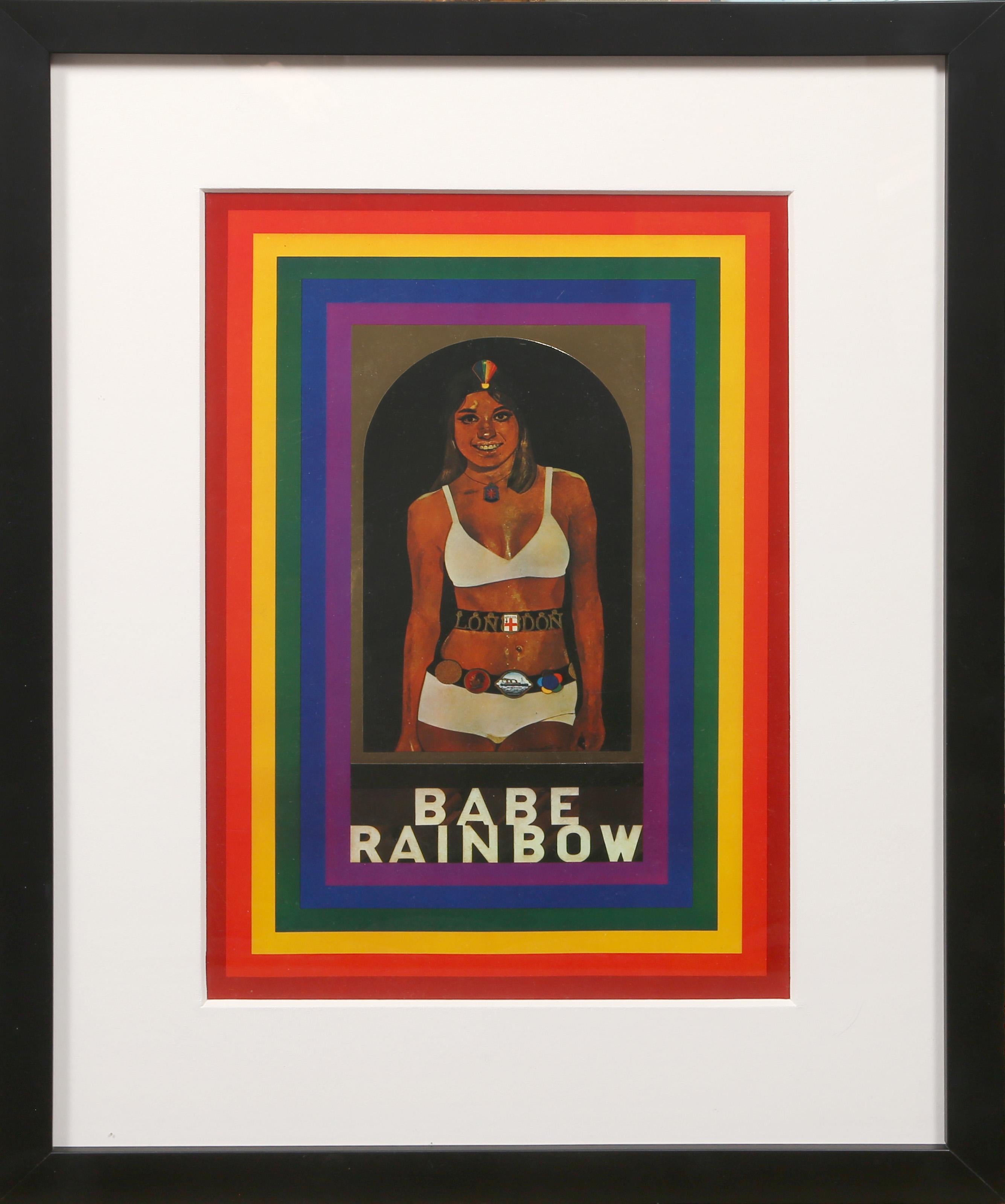 Peter Blake, Britannique (1932 - ) - R comme Arc-en-ciel, Année :  1968, Moyen :  Affiche collotype, Taille :  15.75 x 10.5 in. (40.01 x 26.67 cm), Taille du cadre :  23.25 x 18 pouces, Éditeur :  Dodo Design/One, Londres