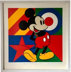 Día de la Nariz Roja (Mickey Mouse), serigrafía firmada y enmarcada