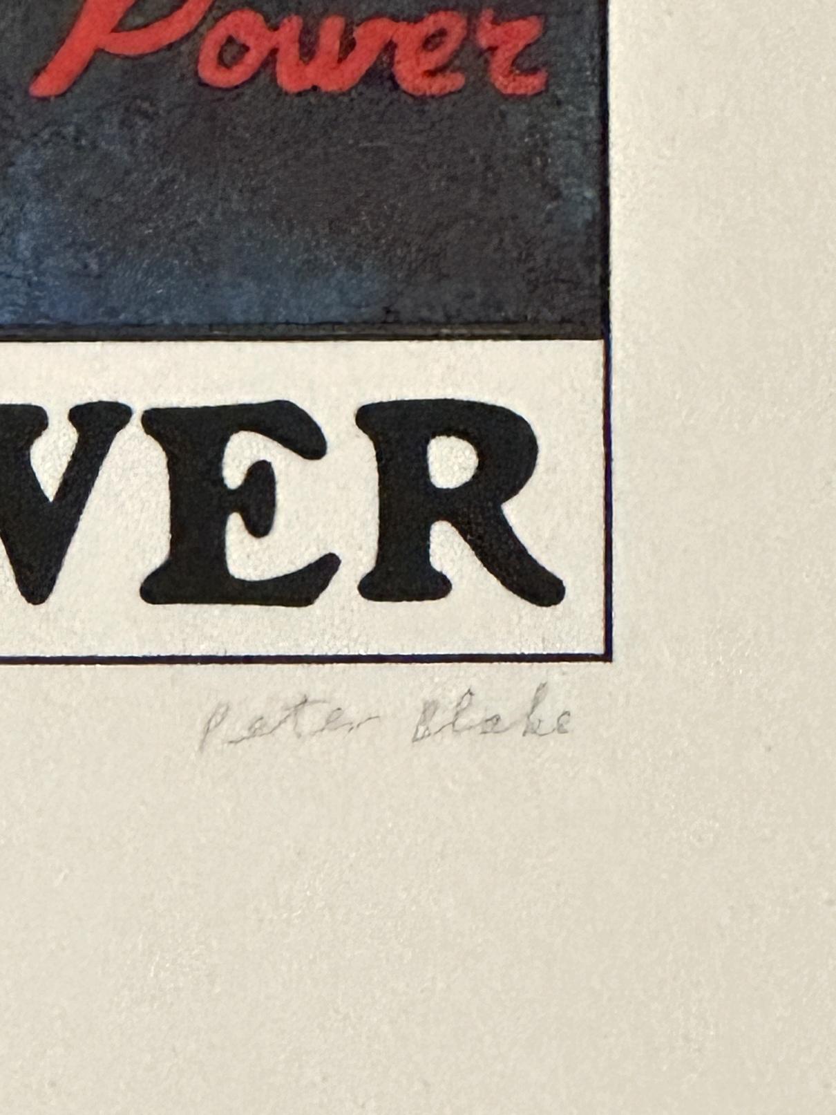 Red Power 1972 de la série The Wrestlers, édition signée - Pop Art Print par Peter Blake