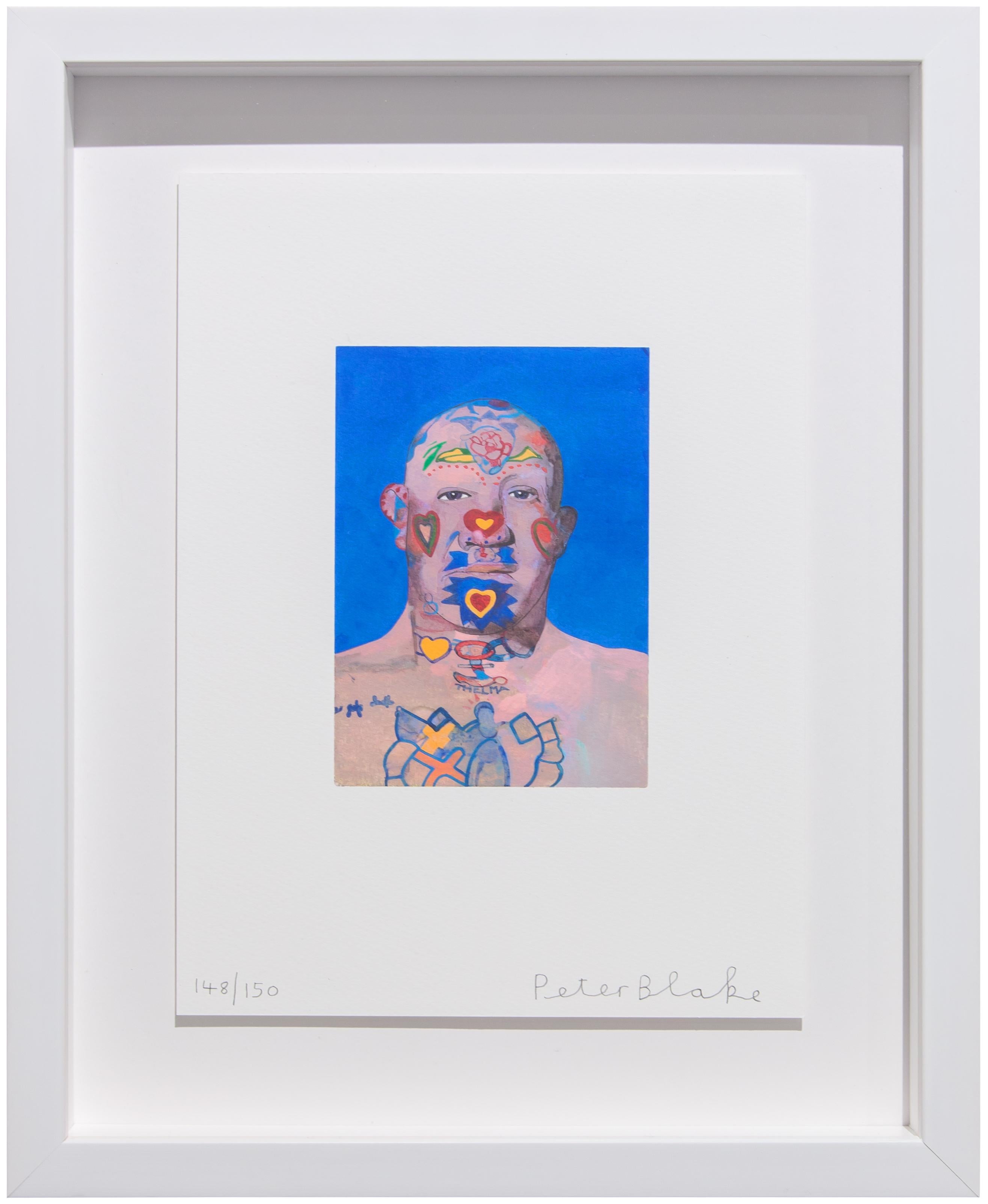 Peter Blake Figurative Print - Tattooed Man
