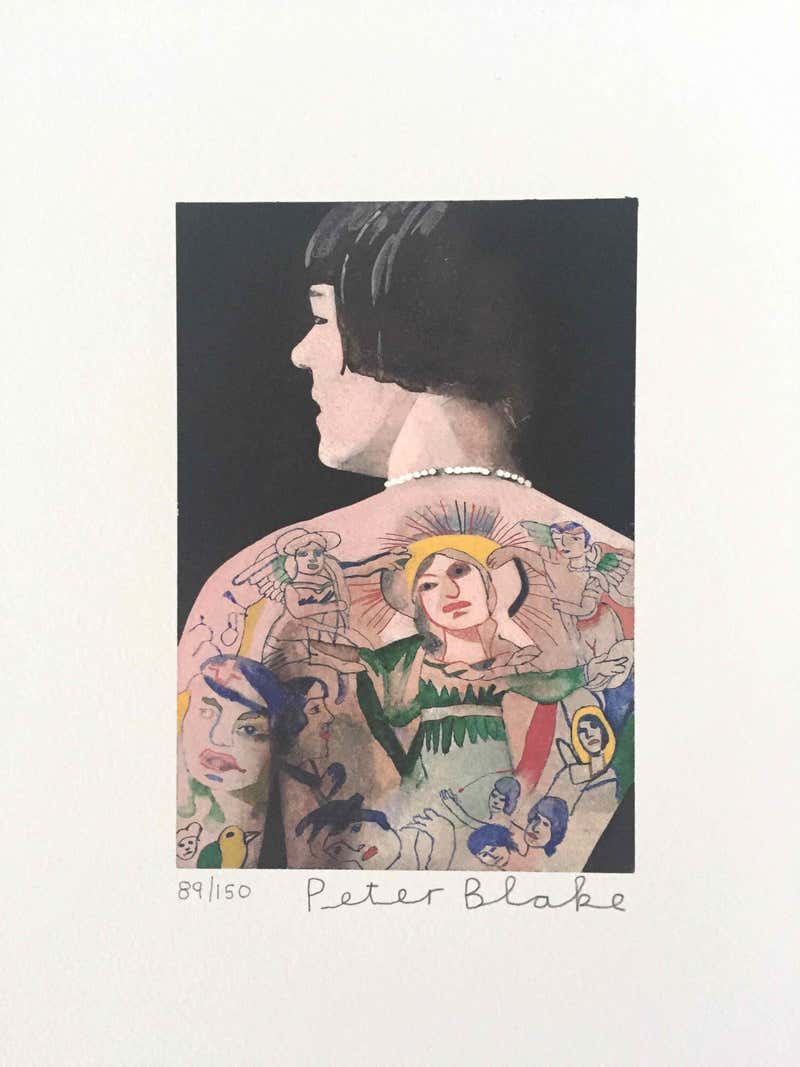 Peter Blake Print Examples Peter Blake - Tattooed People, Betty: Limited Edition Print by Sir ...