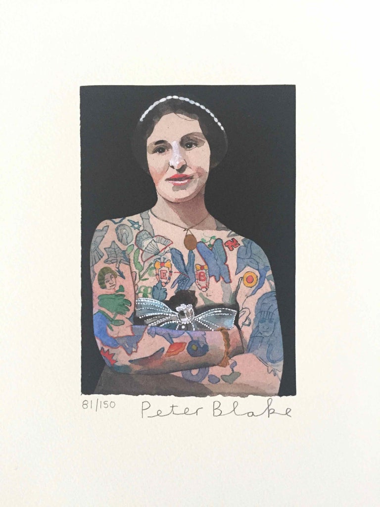 Peter Blake Print Examples Peter Blake - Tattooed People, Emily: Limited Edition Print by Sir ...