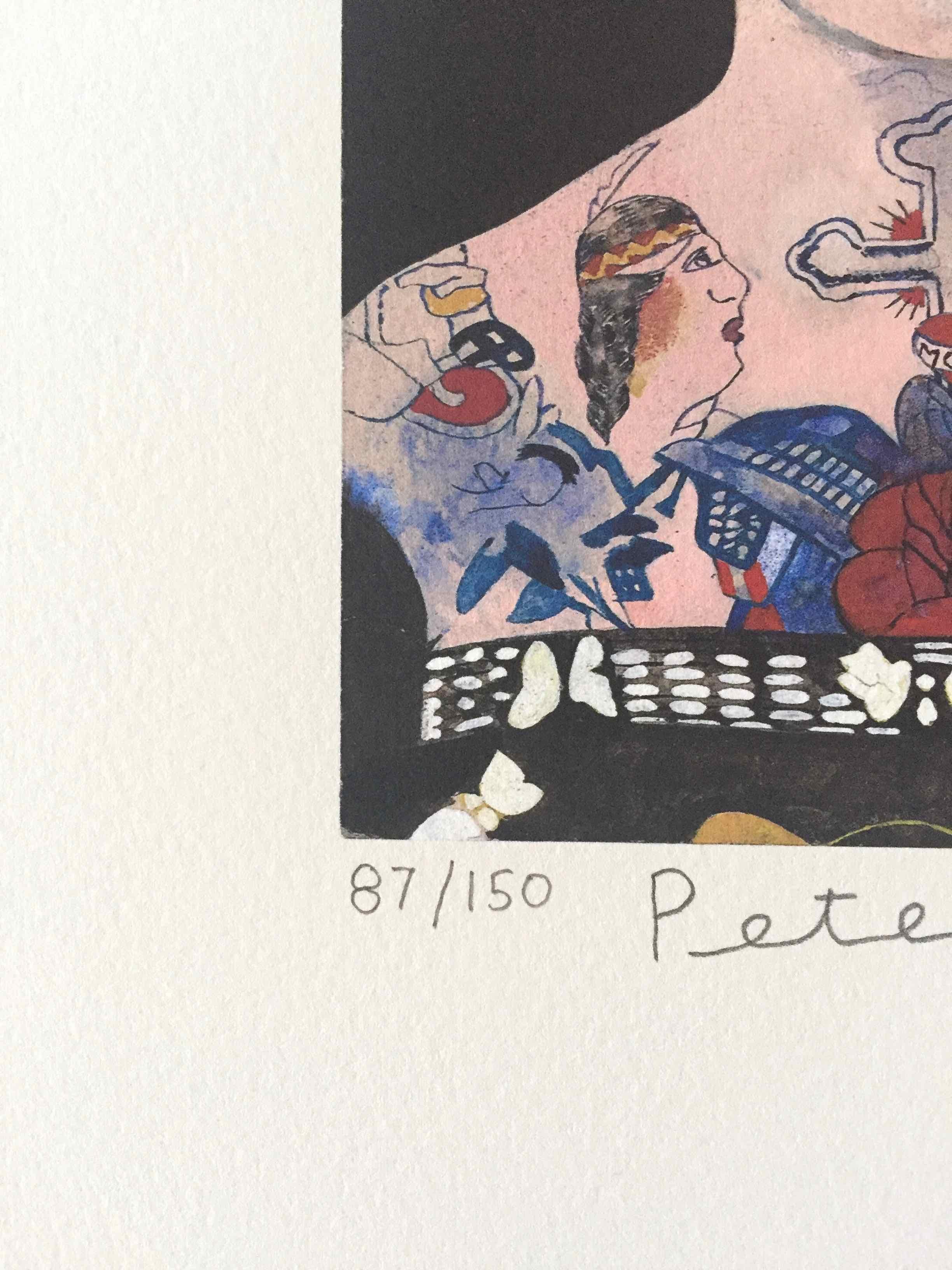 Widely regarded as the godfather of British Pop art and the Young British Artists movement, Sir Peter Blake creates paintings, collages, and prints that blend modernity and nostalgia. Though best known for designing the album cover for the Beatles
