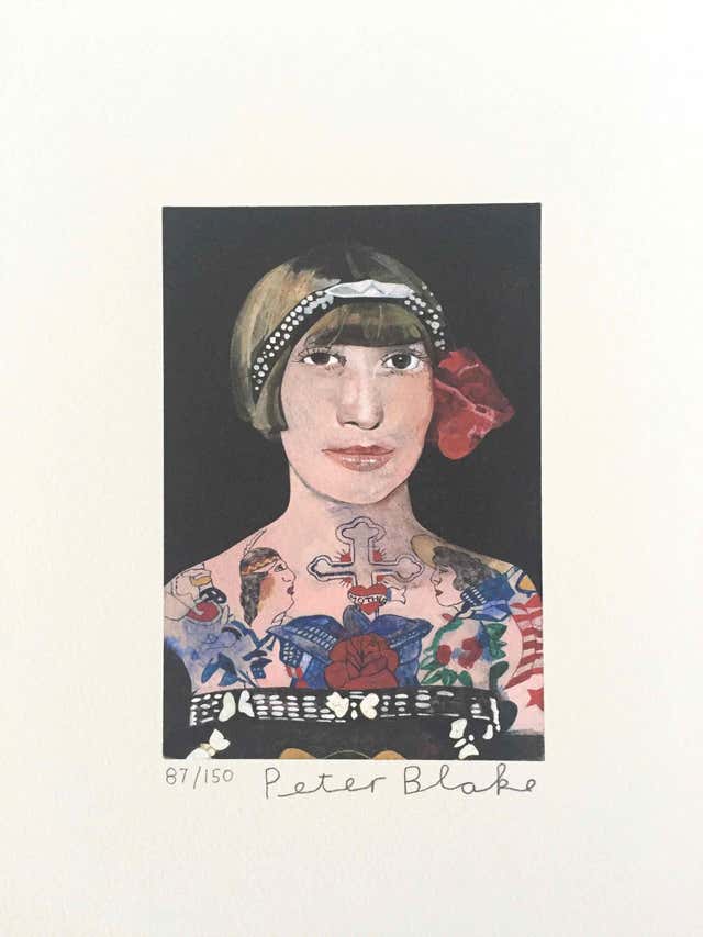 Peter Blake Print Examples Peter Blake - Tattooed People, Ron: Limited Edition Print by Sir Peter ...